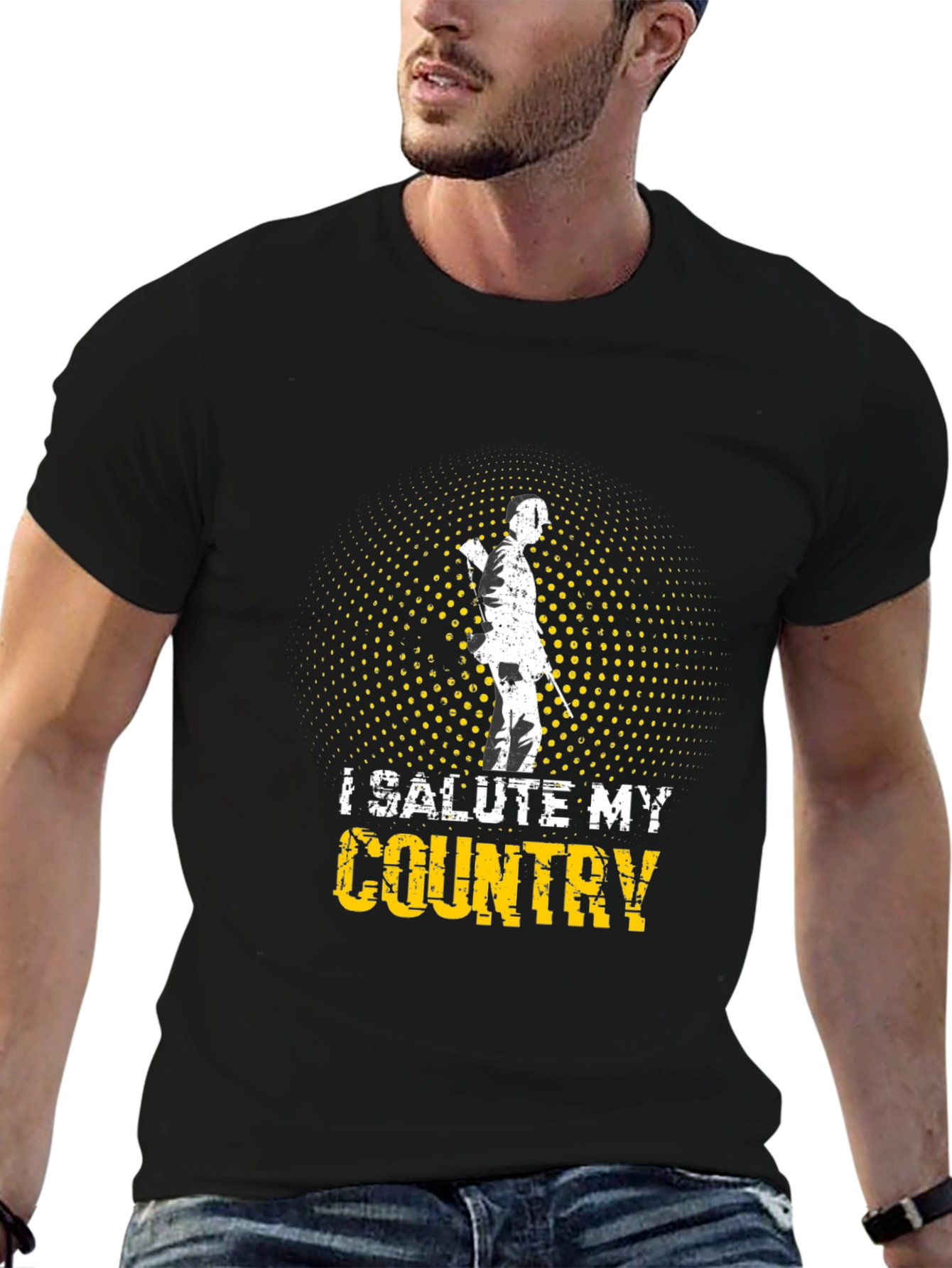 I Salute My Country Graphic Tee - Patriotic Apparel