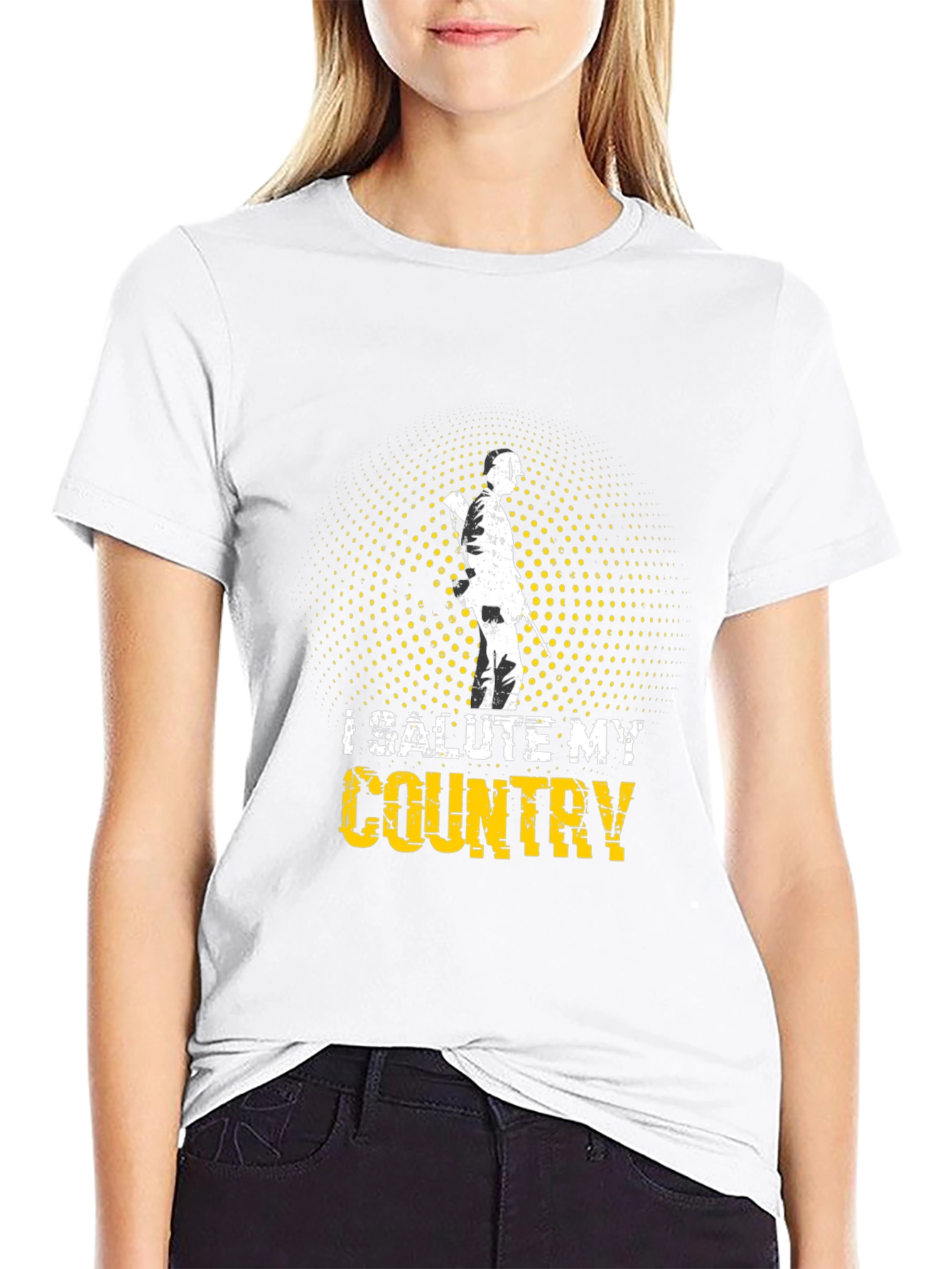 I Salute My Country Graphic Tee - Patriotic Apparel