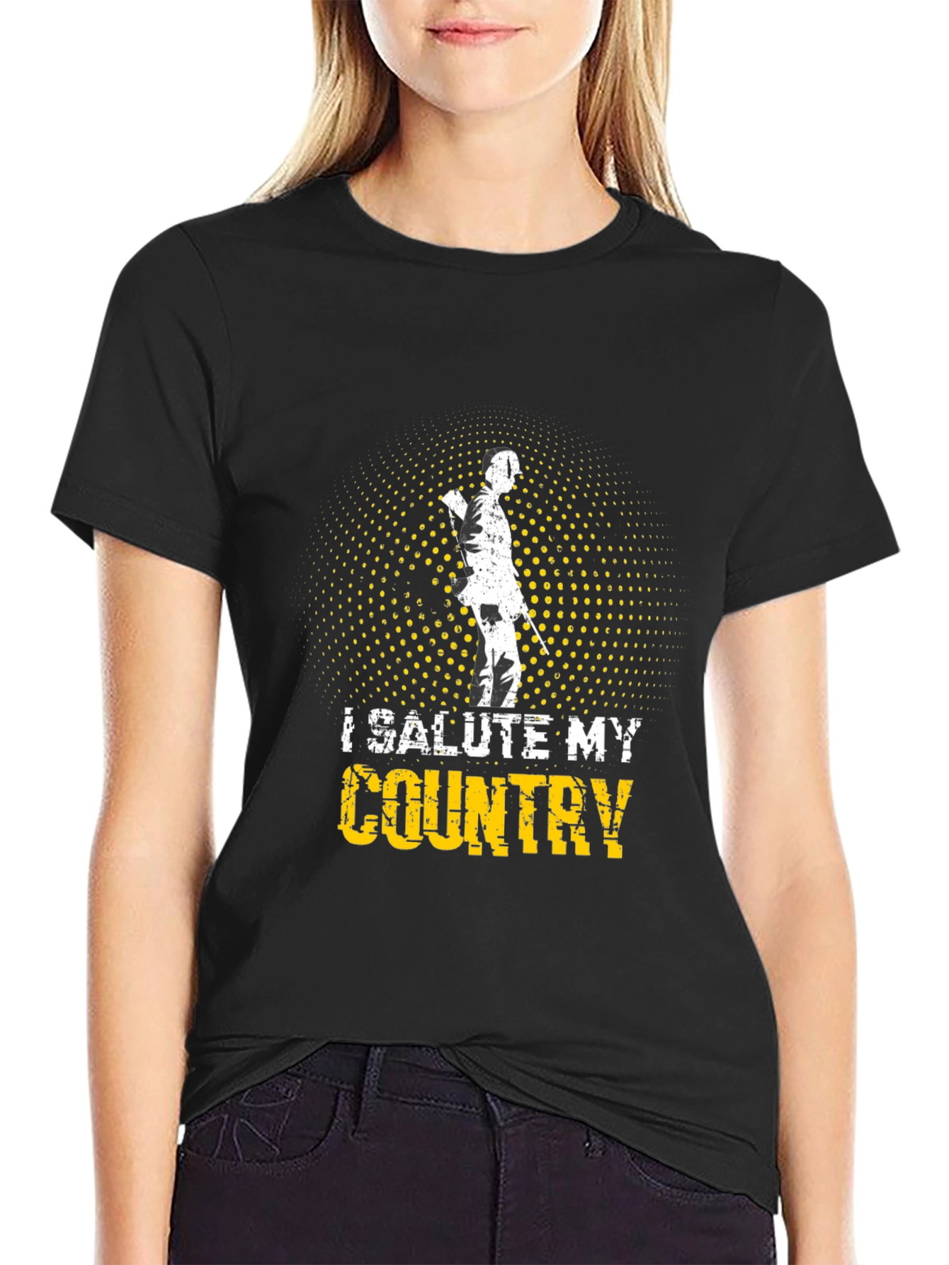 I Salute My Country Graphic Tee - Patriotic Apparel