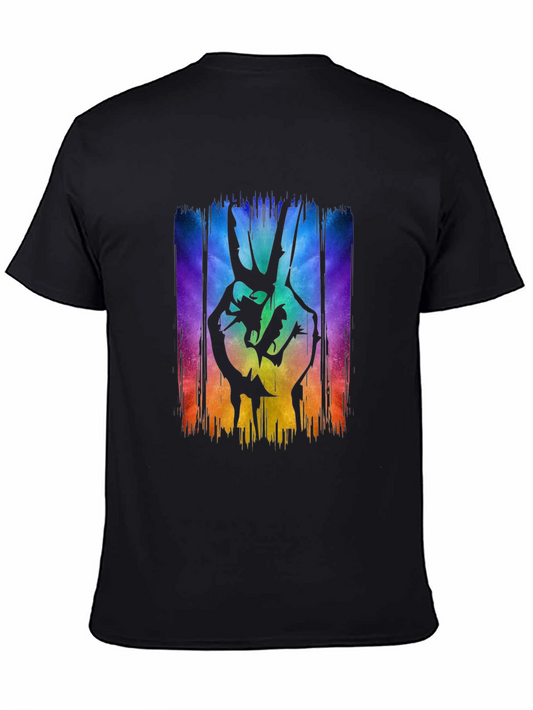 Peace Sign Graphic Tee - Mens Black T-Shirt