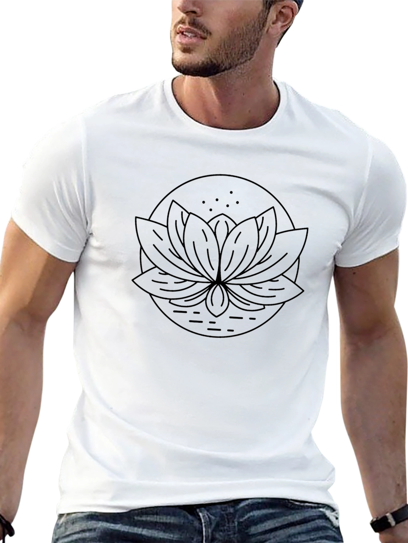 Black Lotus T-Shirt - Minimalist Design