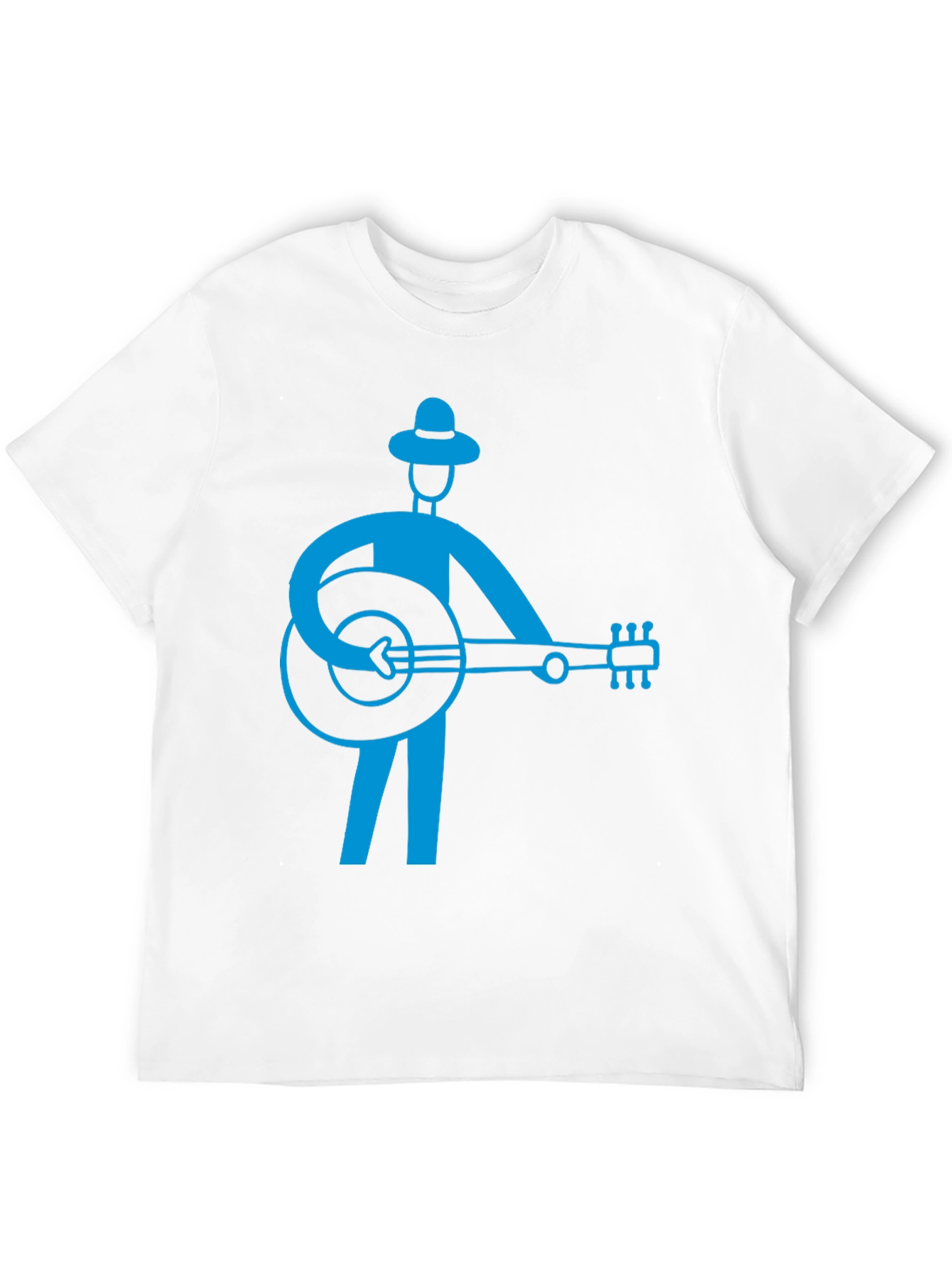 Banjo Player Graphic T-Shirt - Black