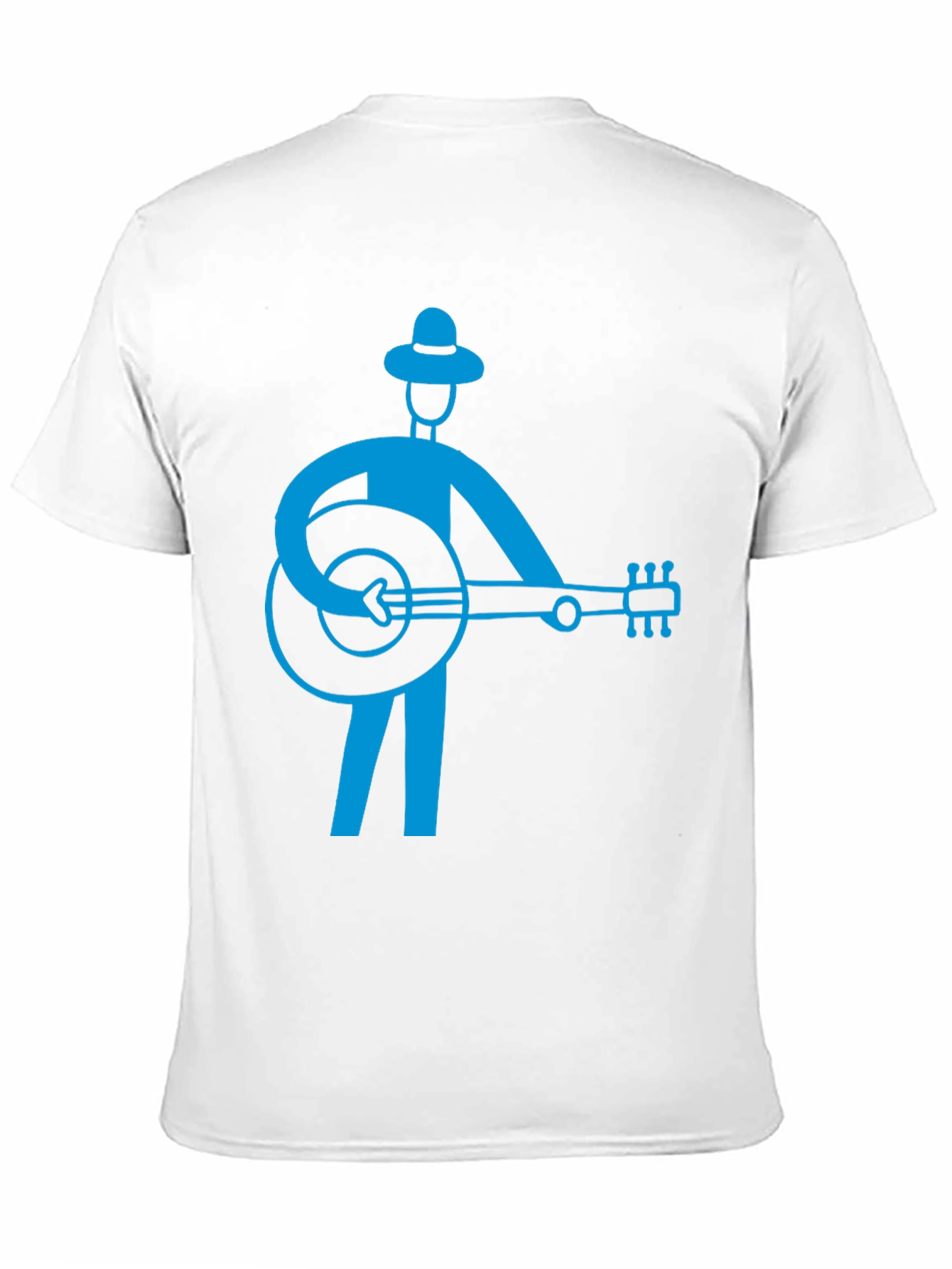 Banjo Player Graphic T-Shirt - Black