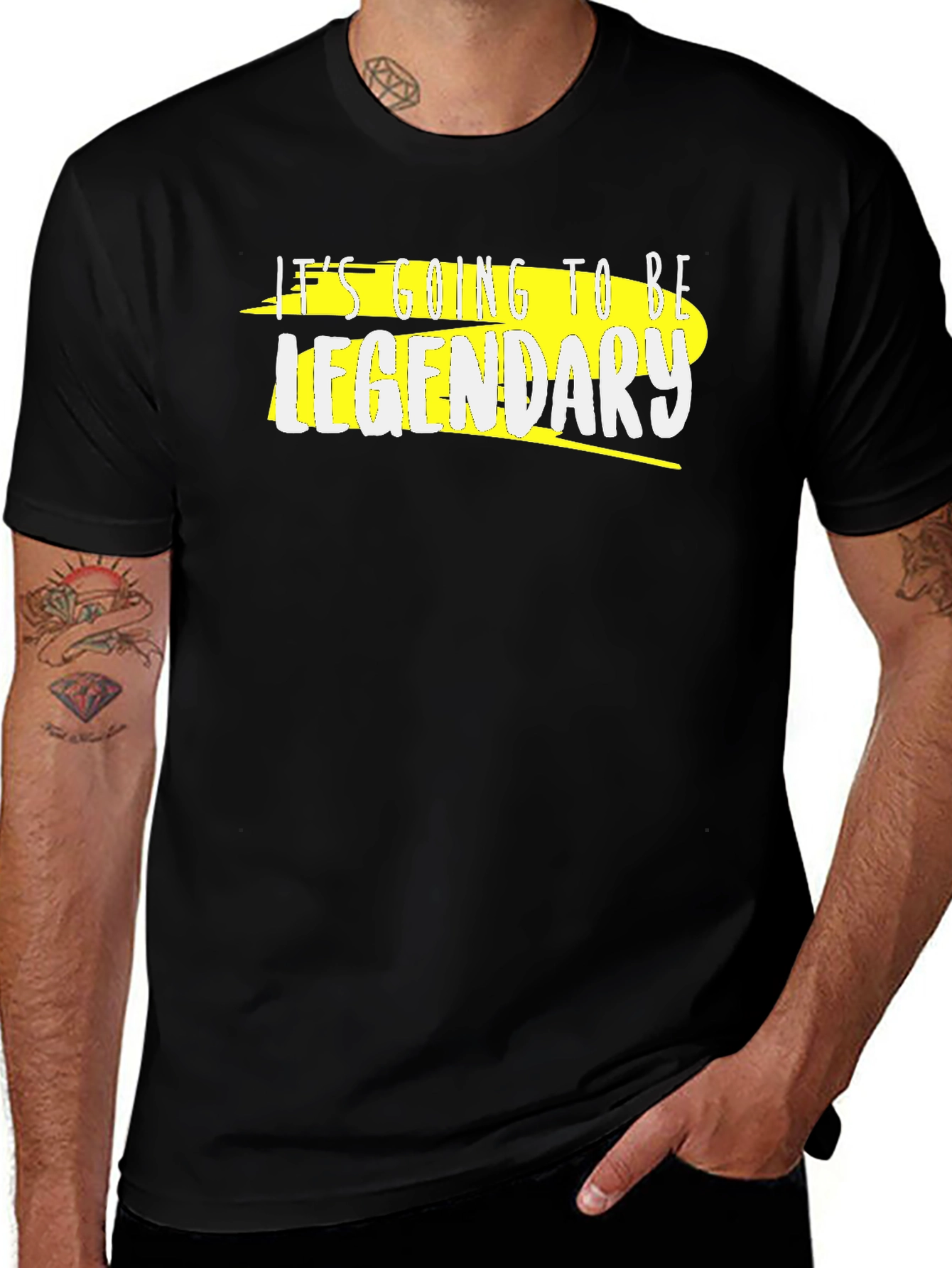 Legendary Graphic Tee - Trendy Black T-Shirt