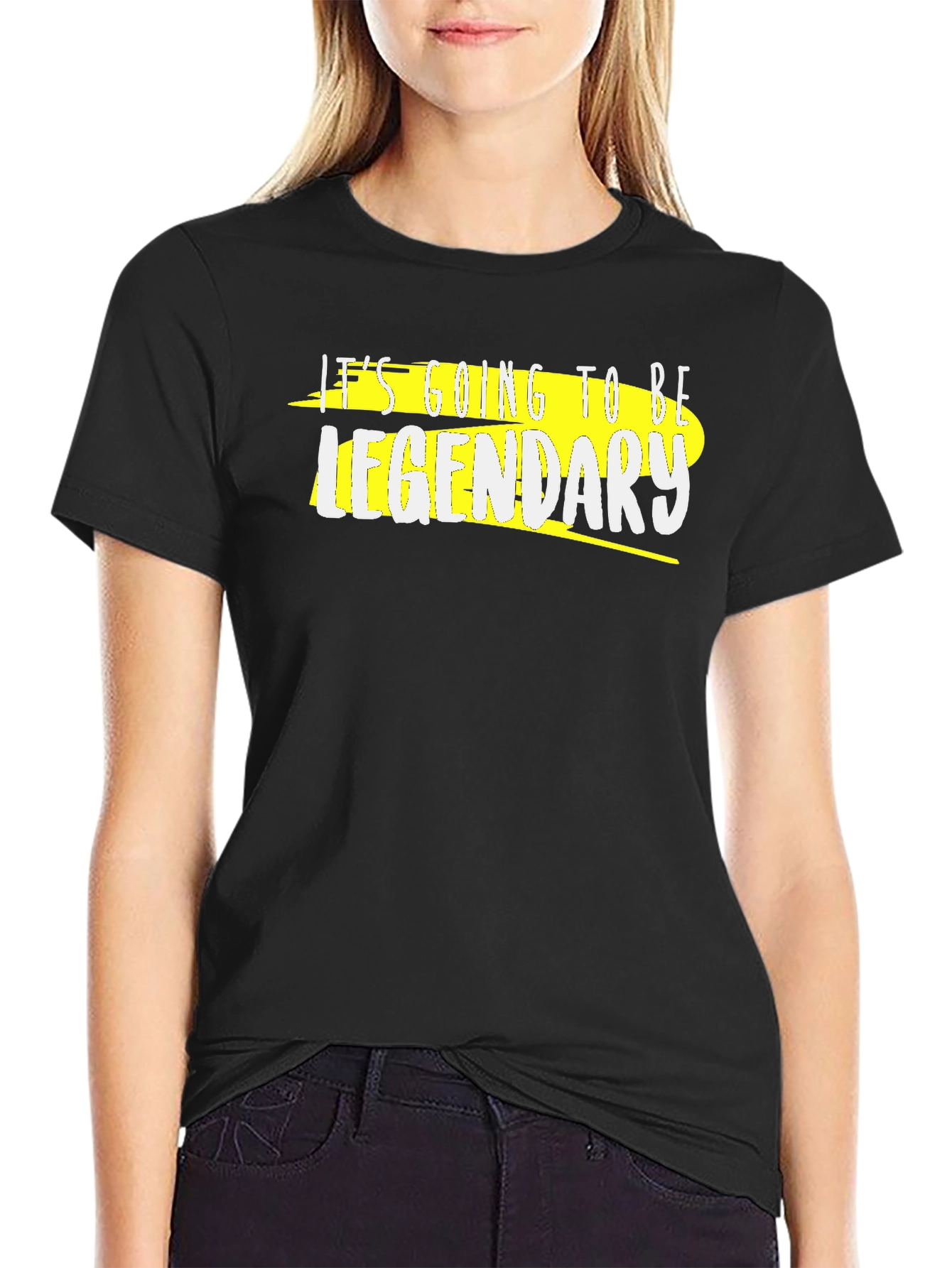 Legendary Graphic Tee - Trendy Black T-Shirt