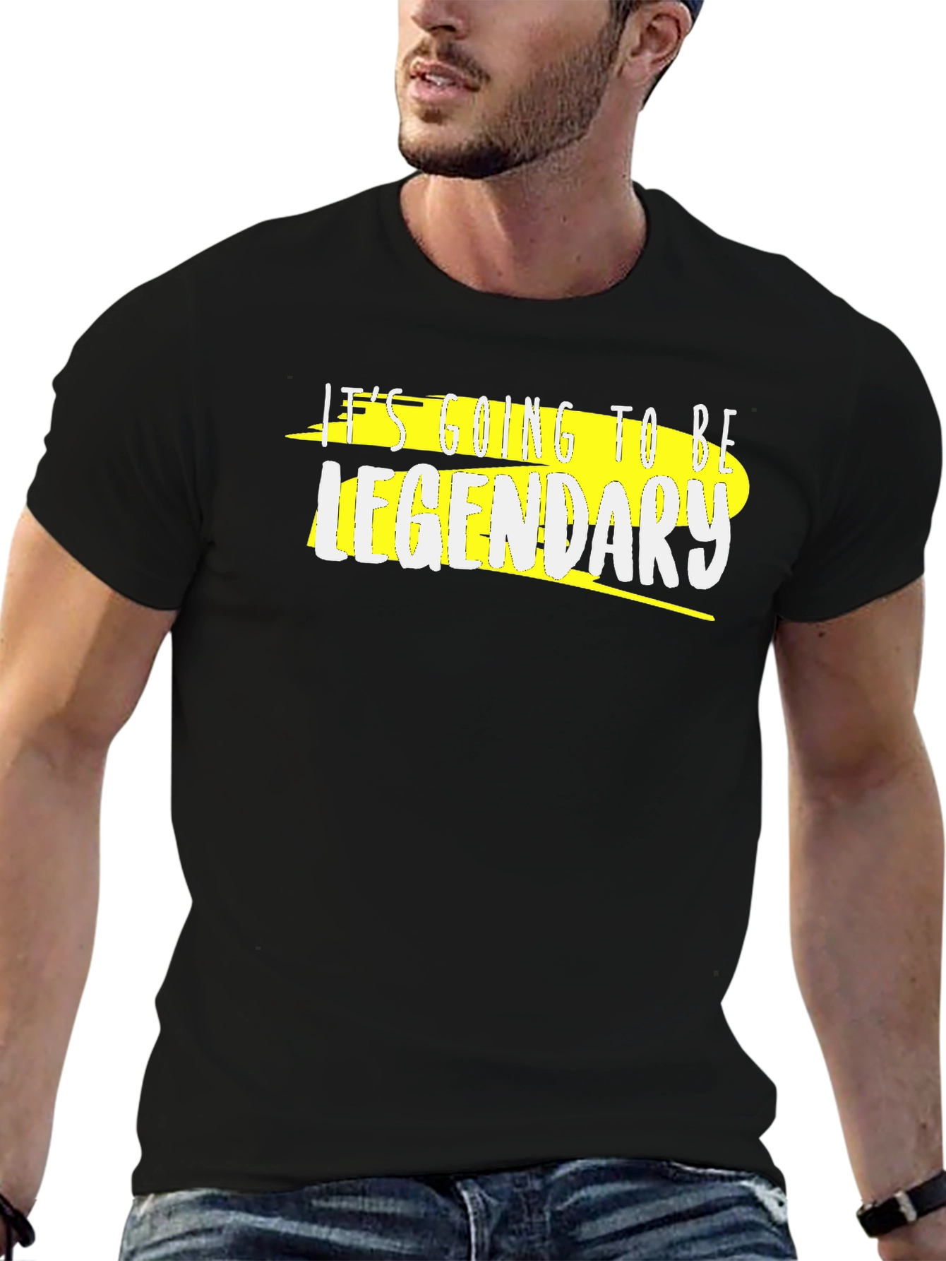 Legendary Graphic Tee - Trendy Black T-Shirt