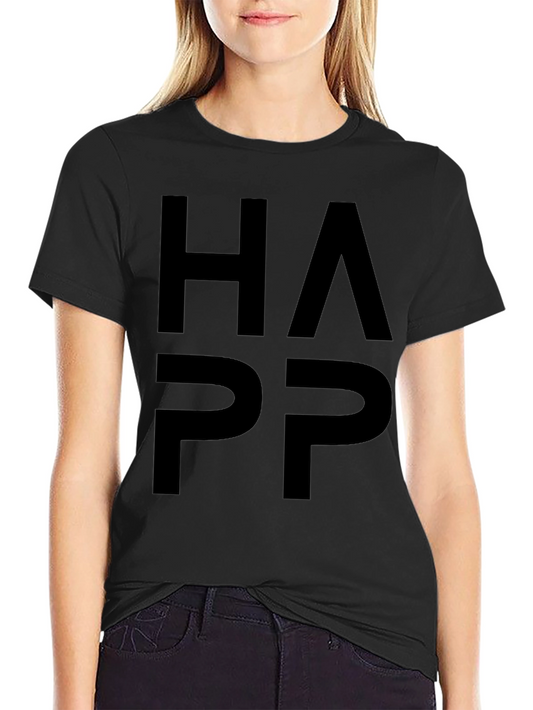 HAPP Black Graphic Tee - Casual Style