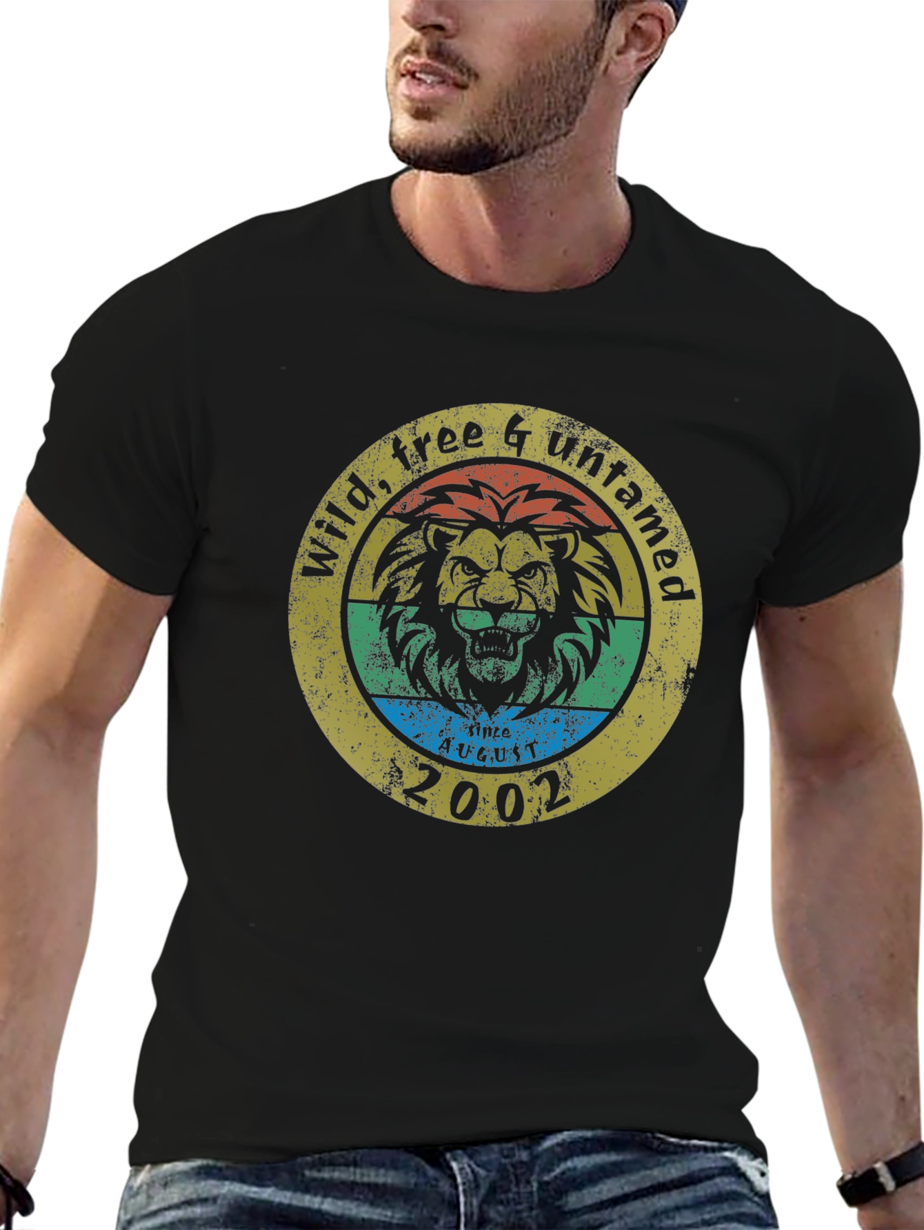 Wild Lion Graphic Tee - Free & Untamed 2002