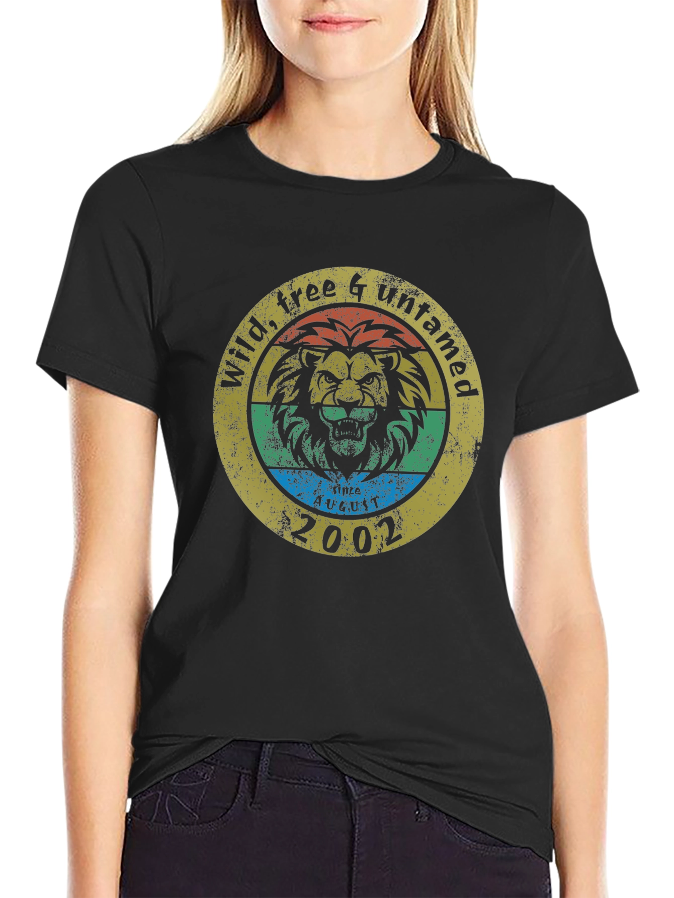 Wild Lion Graphic Tee - Free & Untamed 2002
