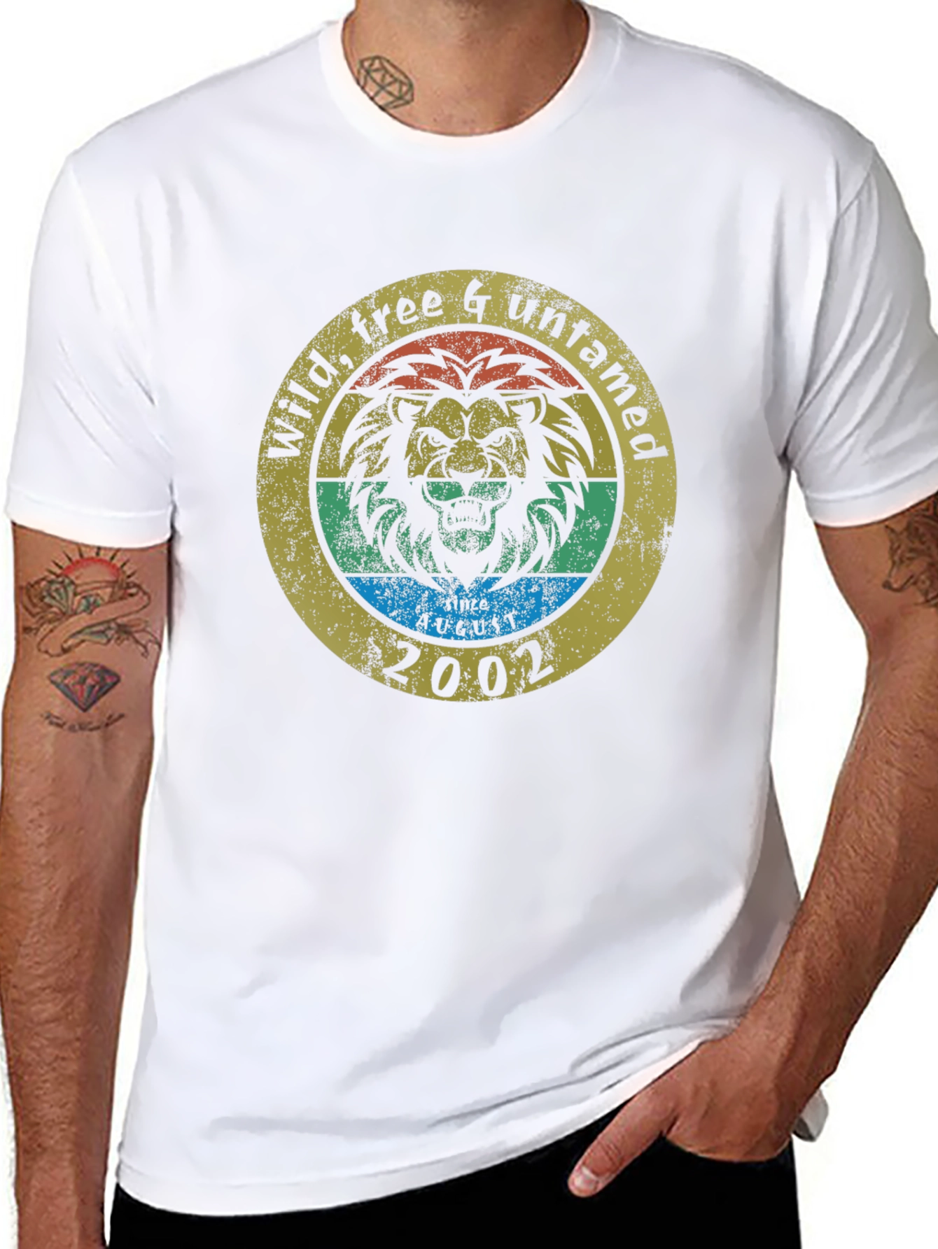 Wild Lion Graphic Tee - Free & Untamed 2002
