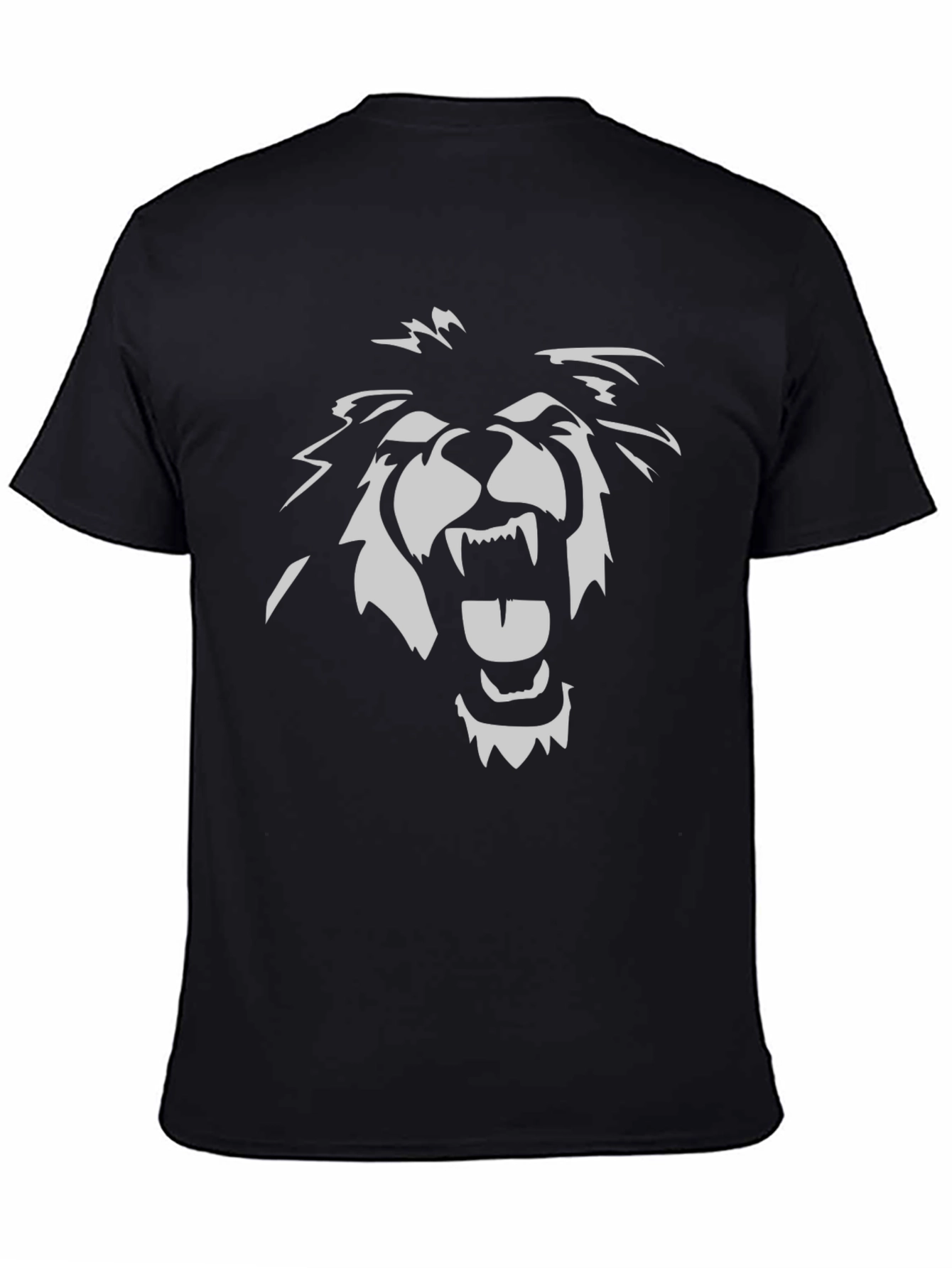 Roaring Lion Graphic Tee - Black Cotton T-Shirt