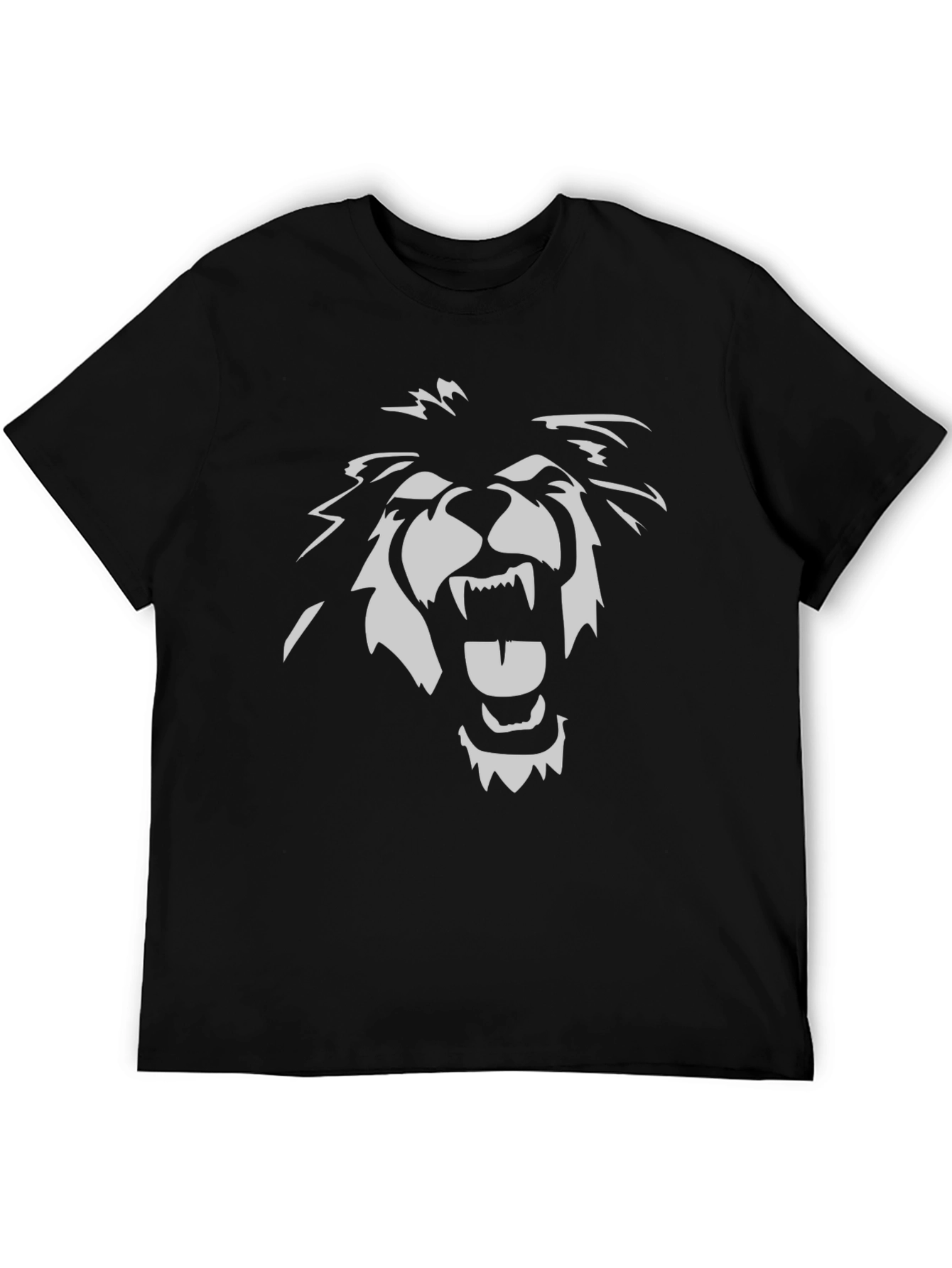 Roaring Lion Graphic Tee - Black Cotton T-Shirt