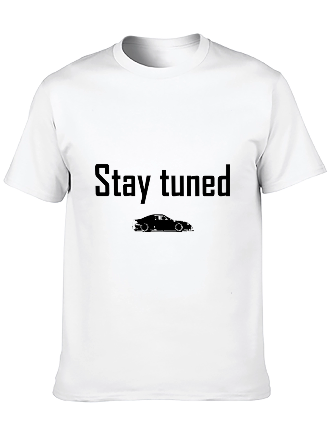 Stay Tuned Car Graphic Black T-Shirt