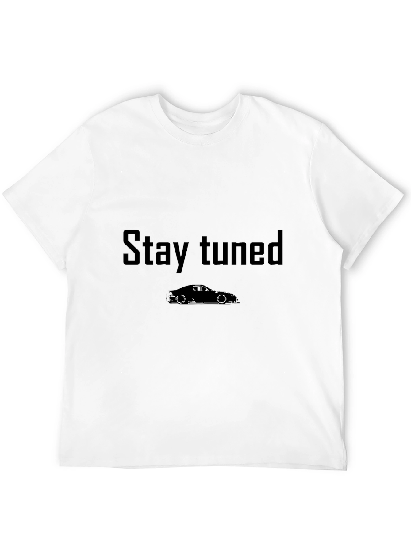 Stay Tuned Car Graphic Black T-Shirt