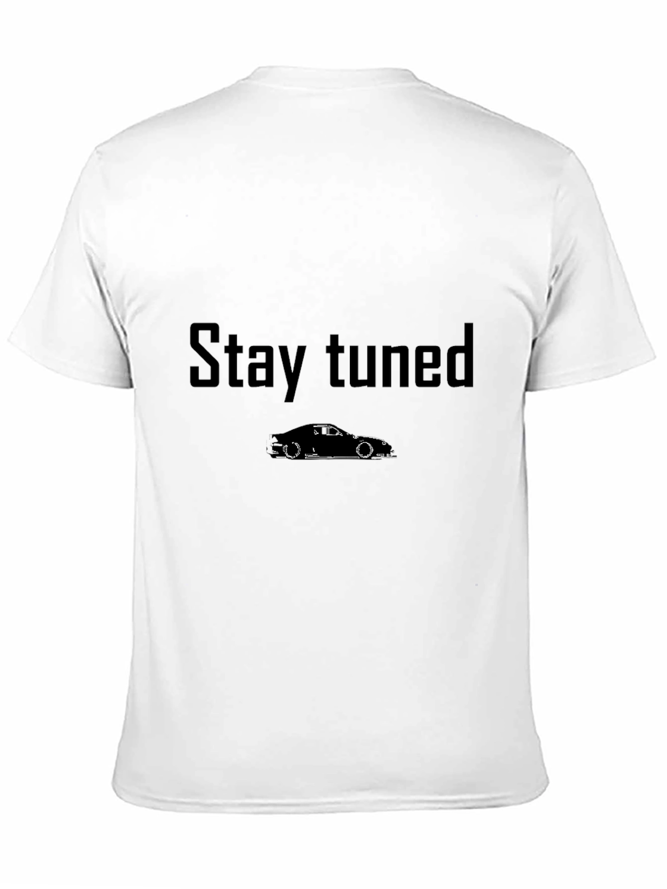 Stay Tuned Car Graphic Black T-Shirt