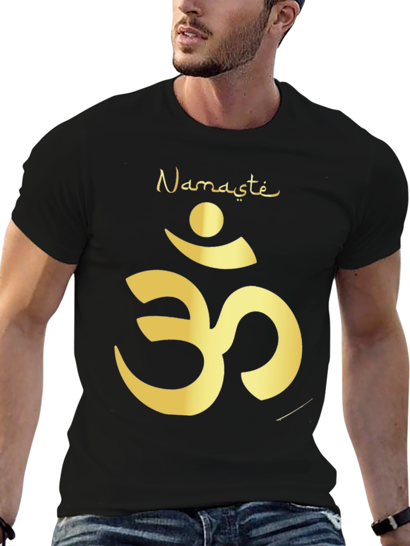 Namaste Om Symbol Black T-Shirt