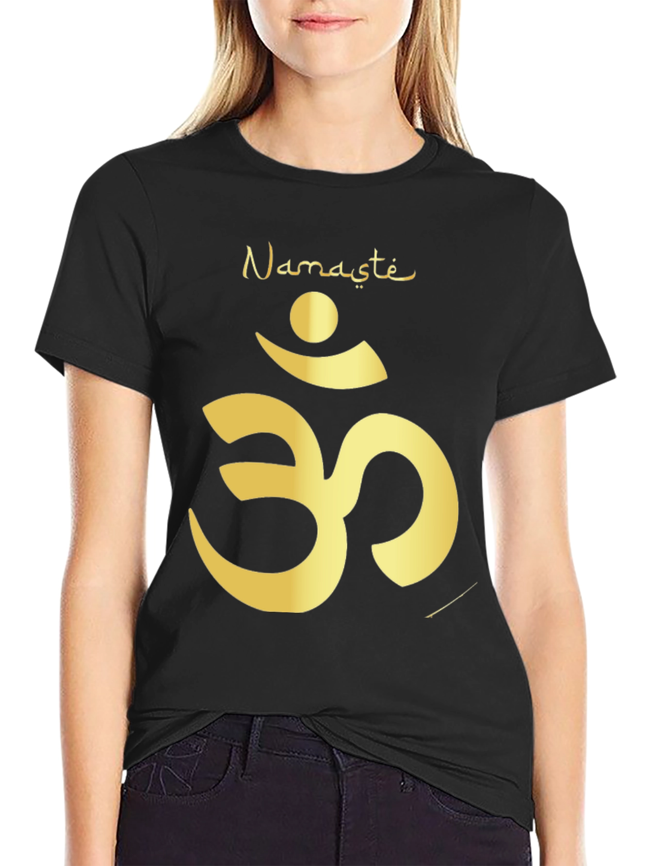 Namaste Om Symbol Black T-Shirt