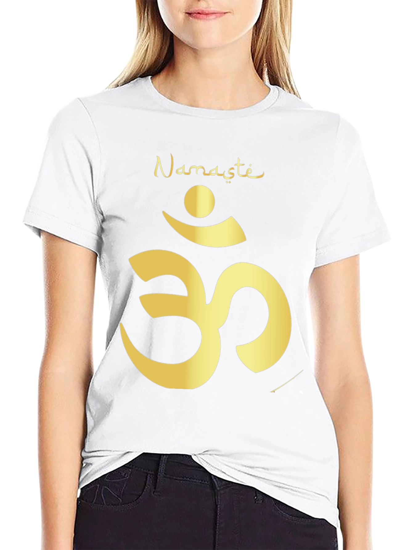 Namaste Om Symbol Black T-Shirt