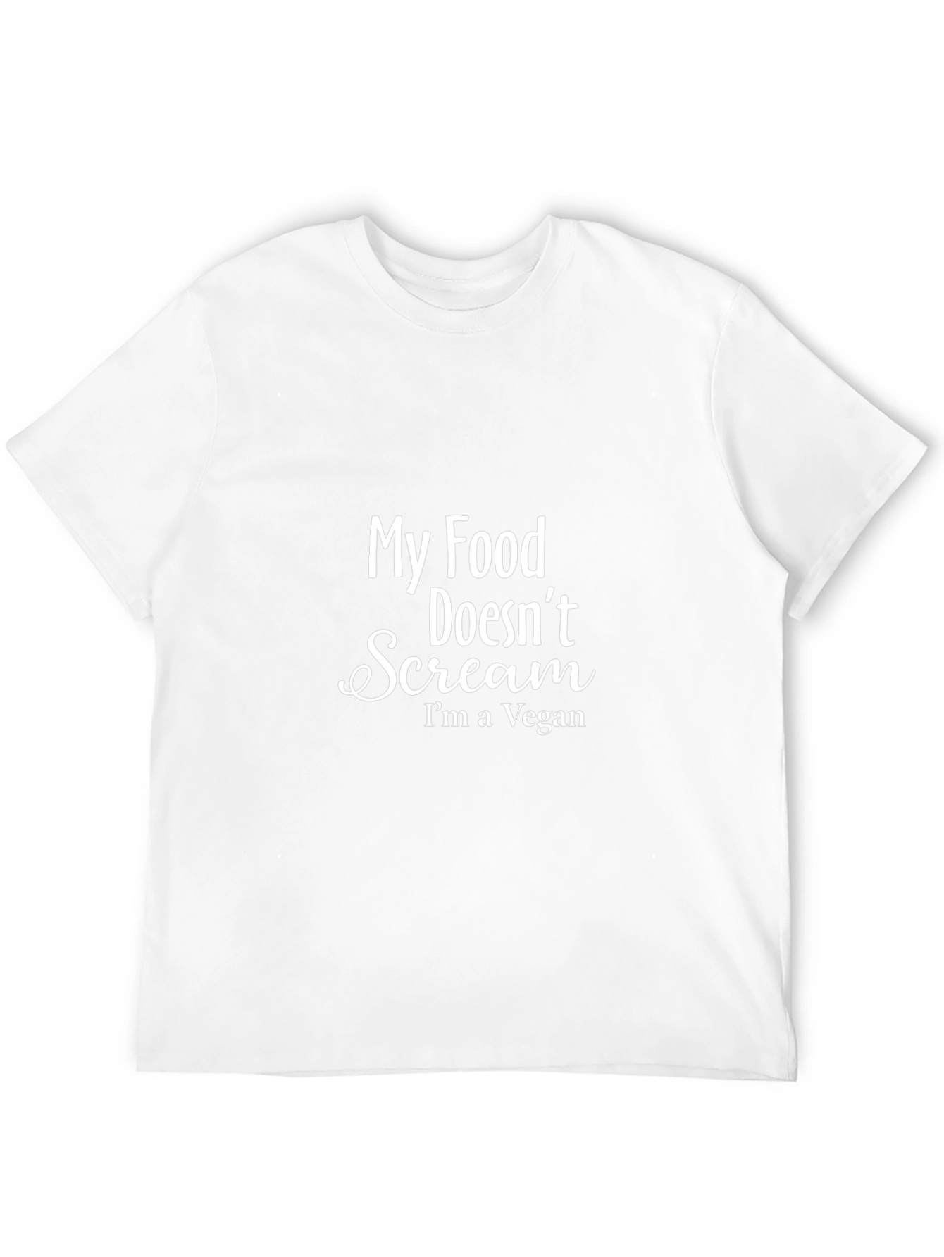 Vegan Slogan T-Shirt - My Food Doesnt Scream