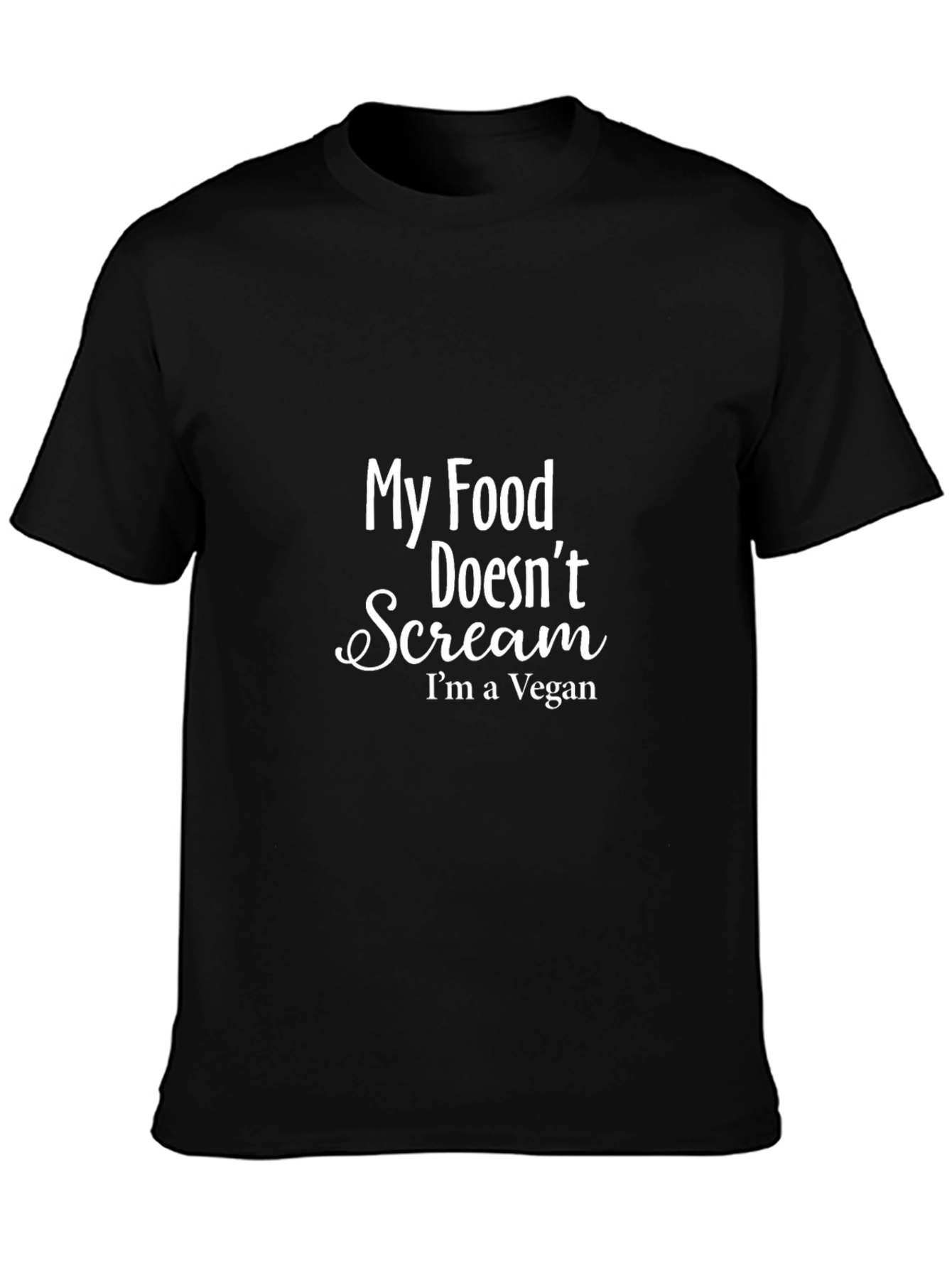 Vegan Slogan T-Shirt - My Food Doesnt Scream