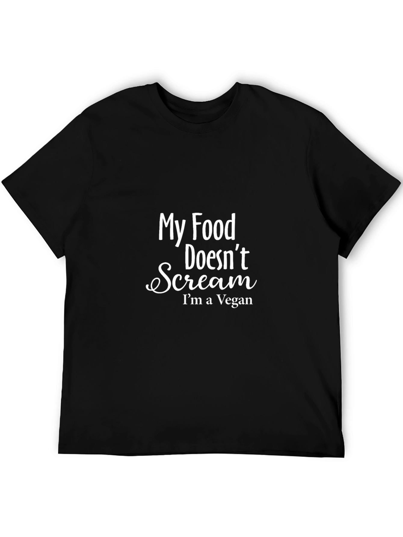 Vegan Slogan T-Shirt - My Food Doesnt Scream