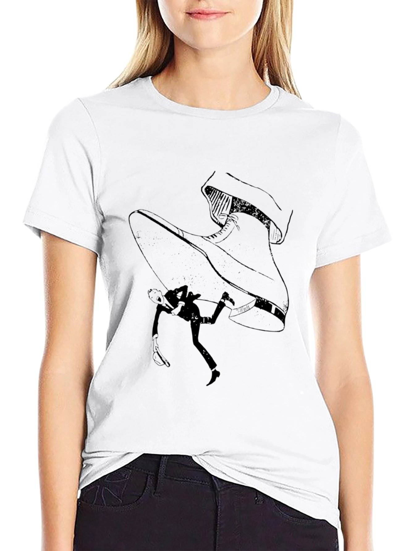 Giant Shoe T-Shirt: Funny Graphic Tee