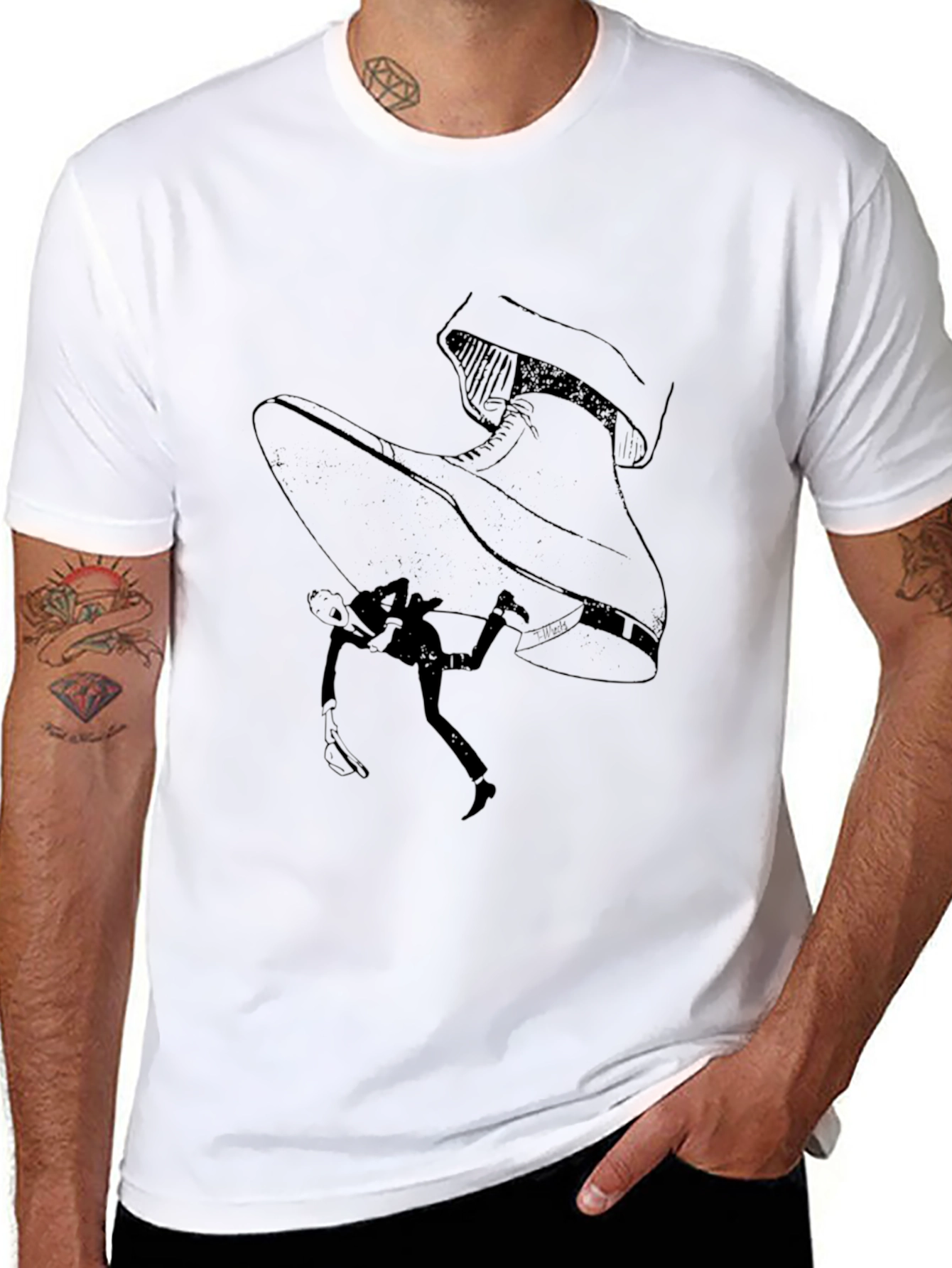 Giant Shoe T-Shirt: Funny Graphic Tee