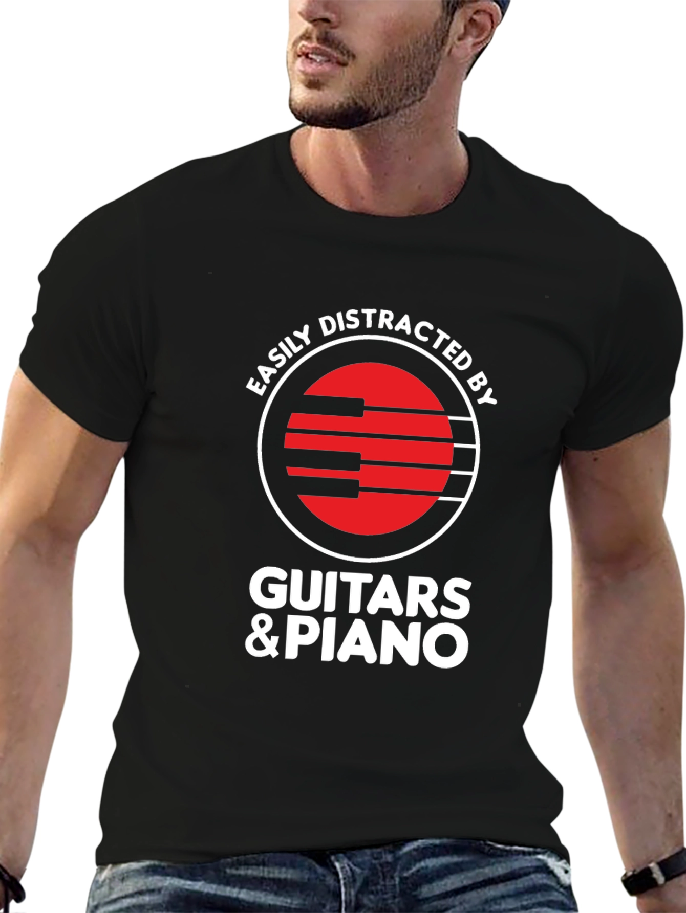 Easily Distracted By Guitars & Piano T-Shirt