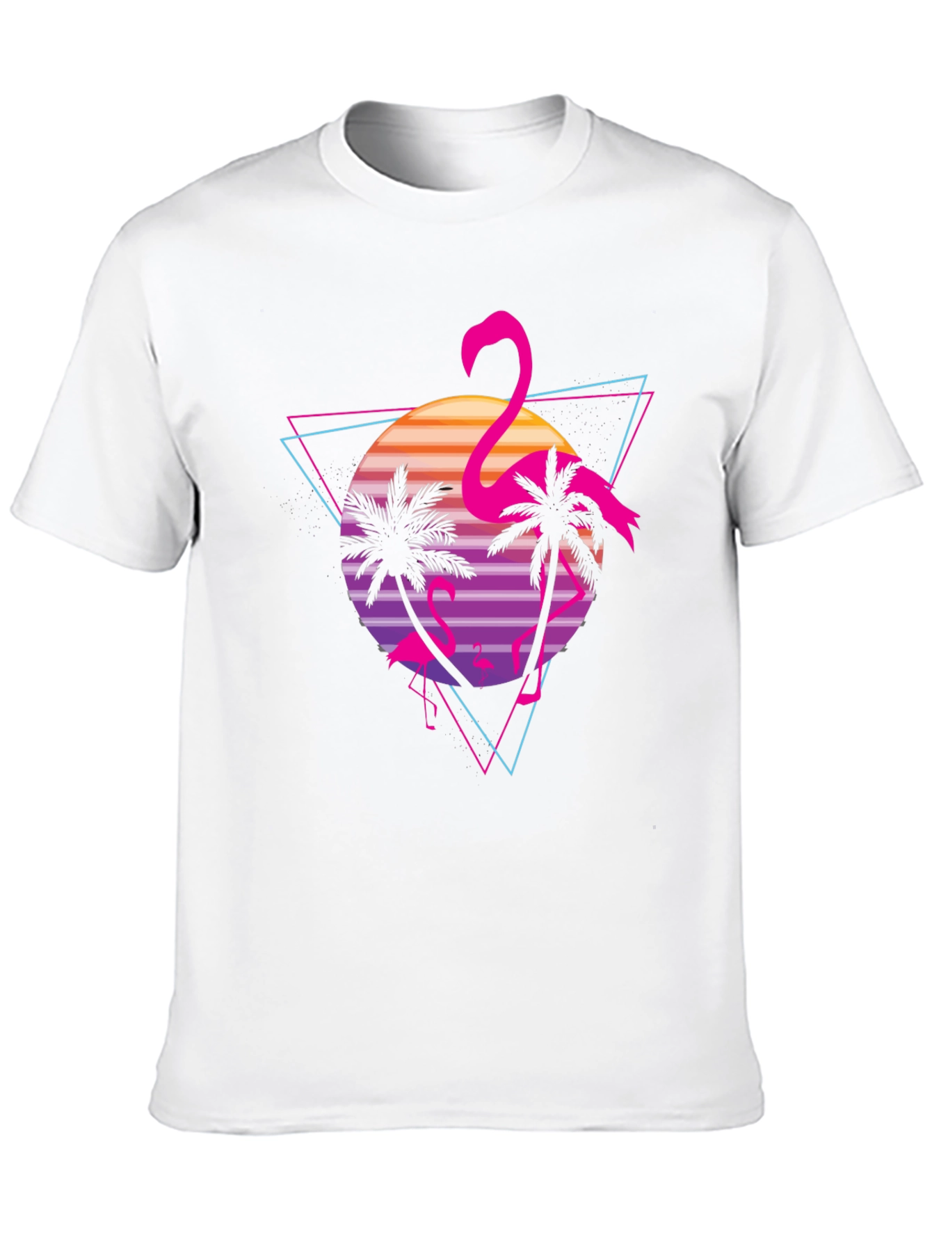 Retro Flamingo Graphic T-Shirt - Tropical Vibes