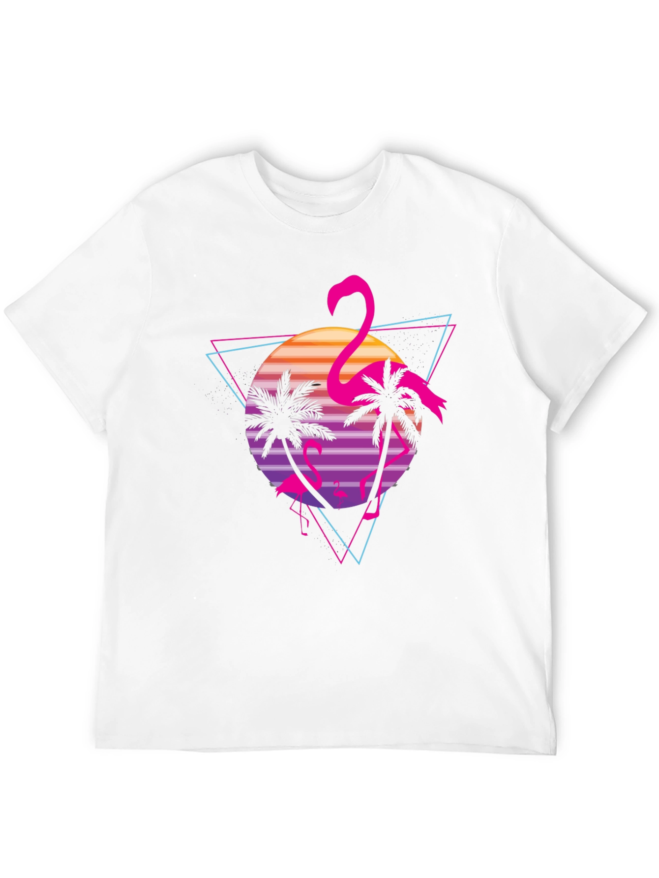 Retro Flamingo Graphic T-Shirt - Tropical Vibes