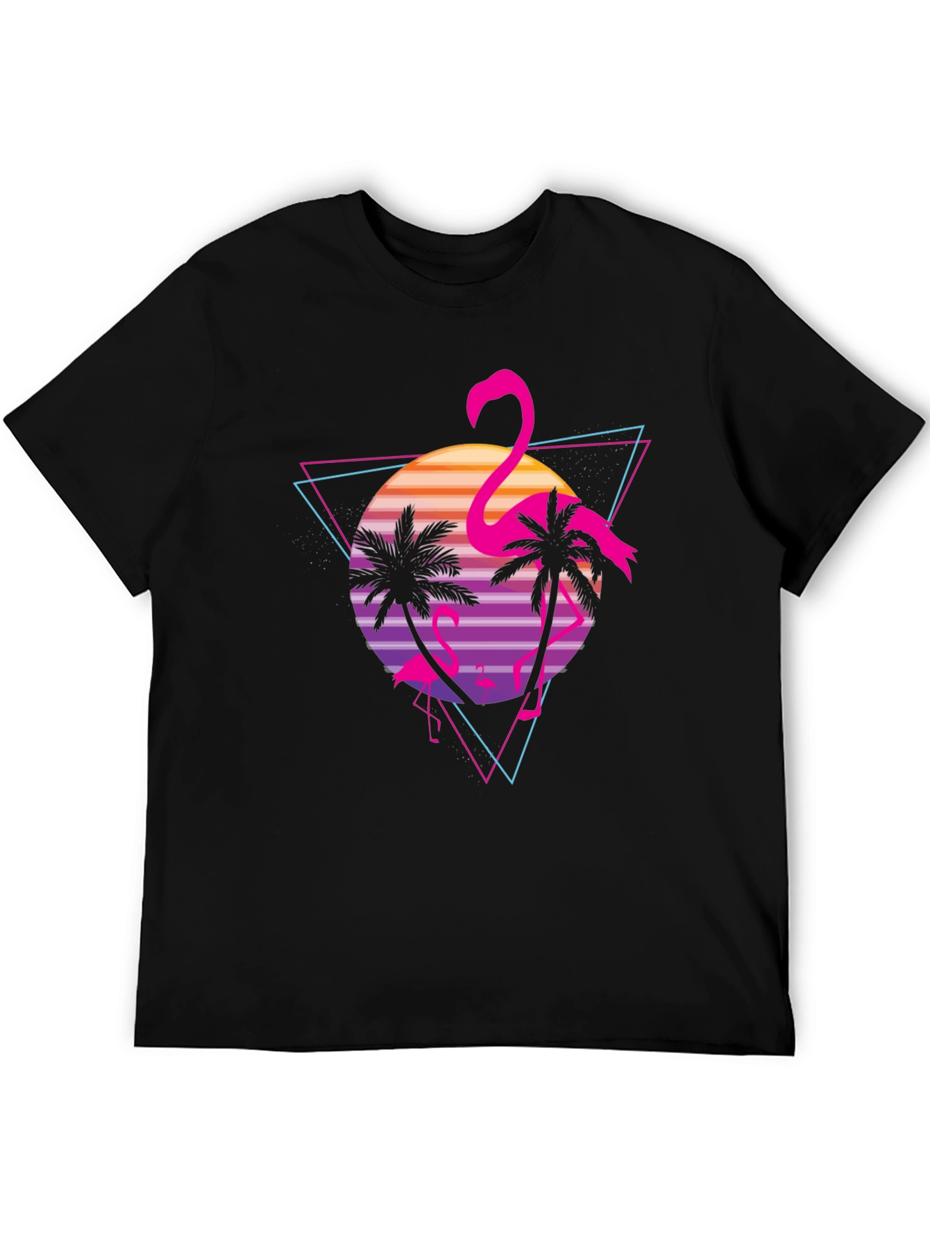 Retro Flamingo Graphic T-Shirt - Tropical Vibes