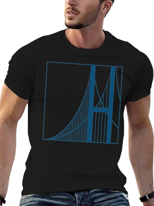 Architectural Bridge Graphic Tee - Classic Black