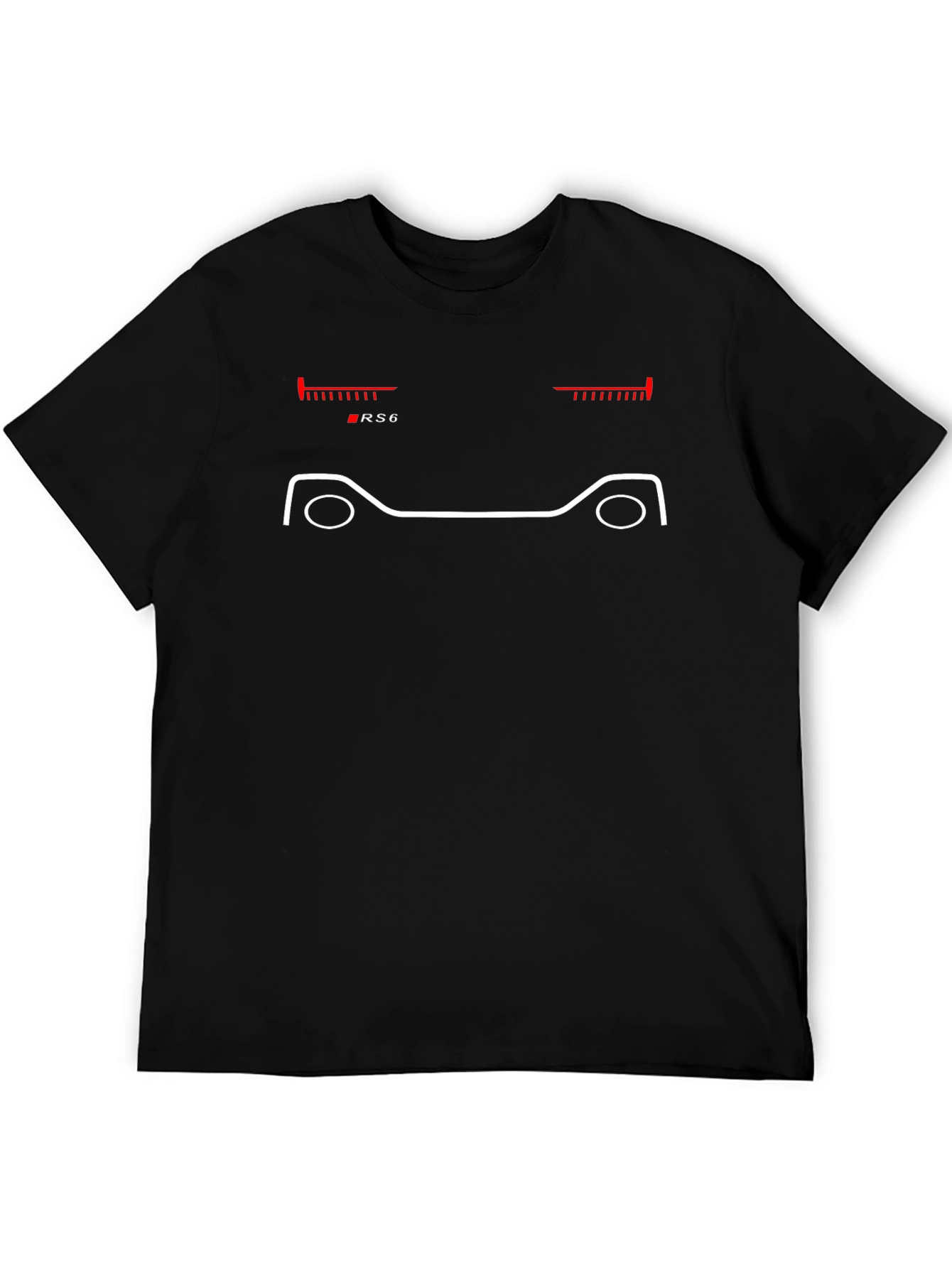RS6 Car Silhouette T-Shirt - Black