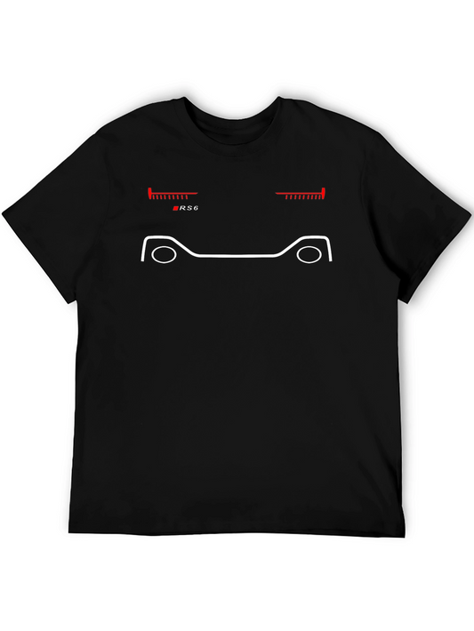 RS6 Car Silhouette T-Shirt - Black