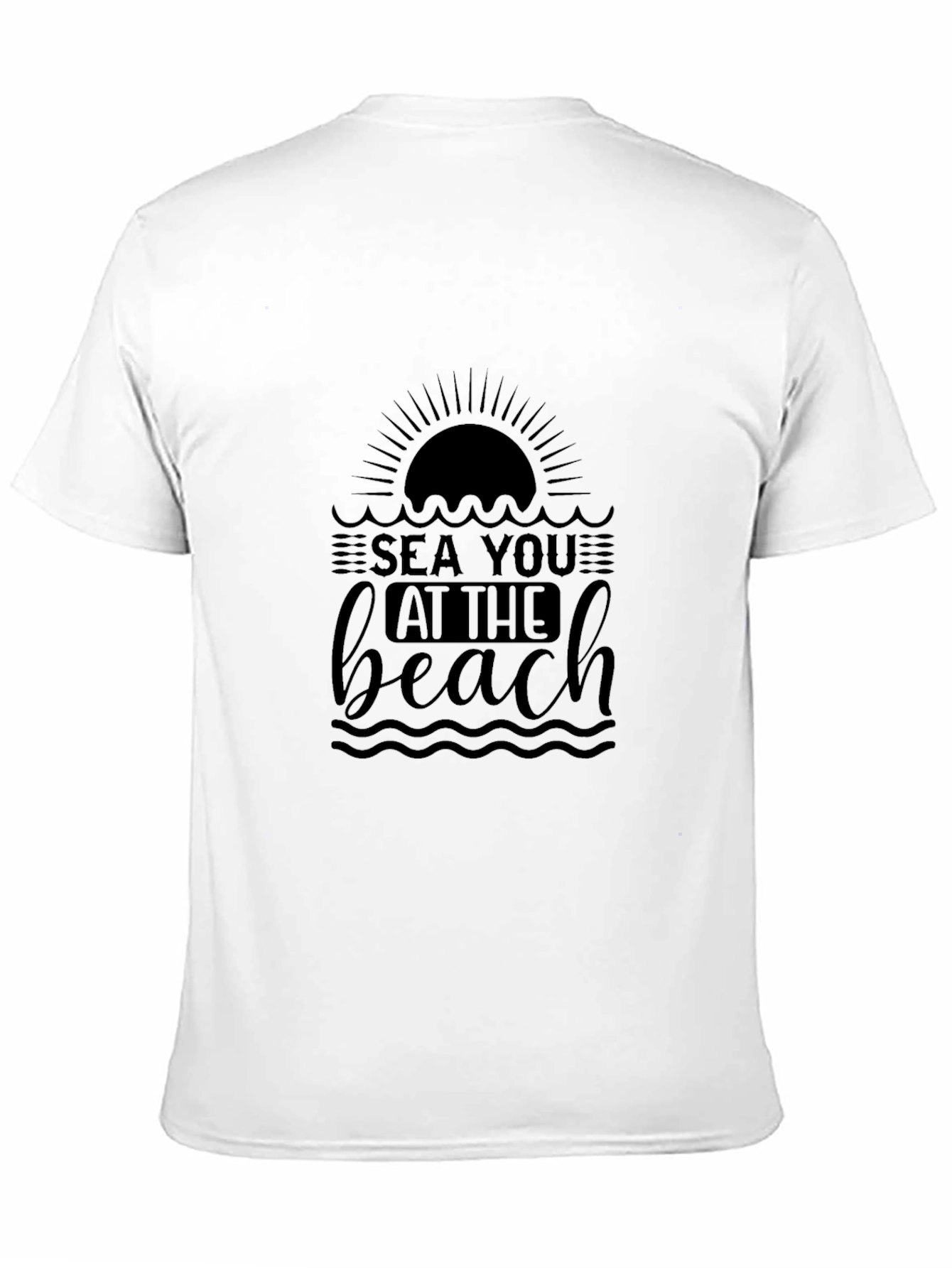 Sea You at the Beach Black Graphic Tee