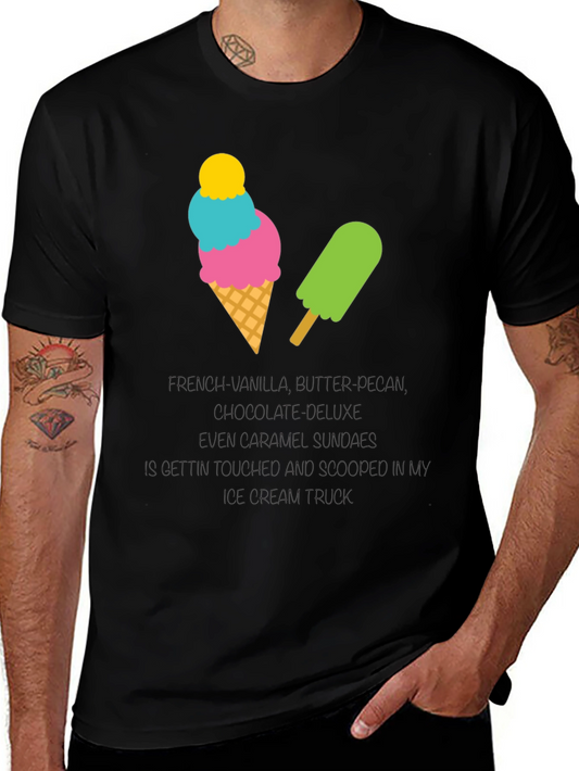 Ice Cream and Popsicle Graphic Tee - Fun Summer Style