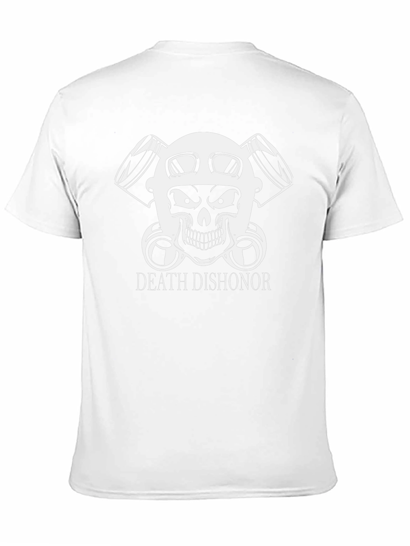 Death Dishonor Skull Graphic Black T-Shirt