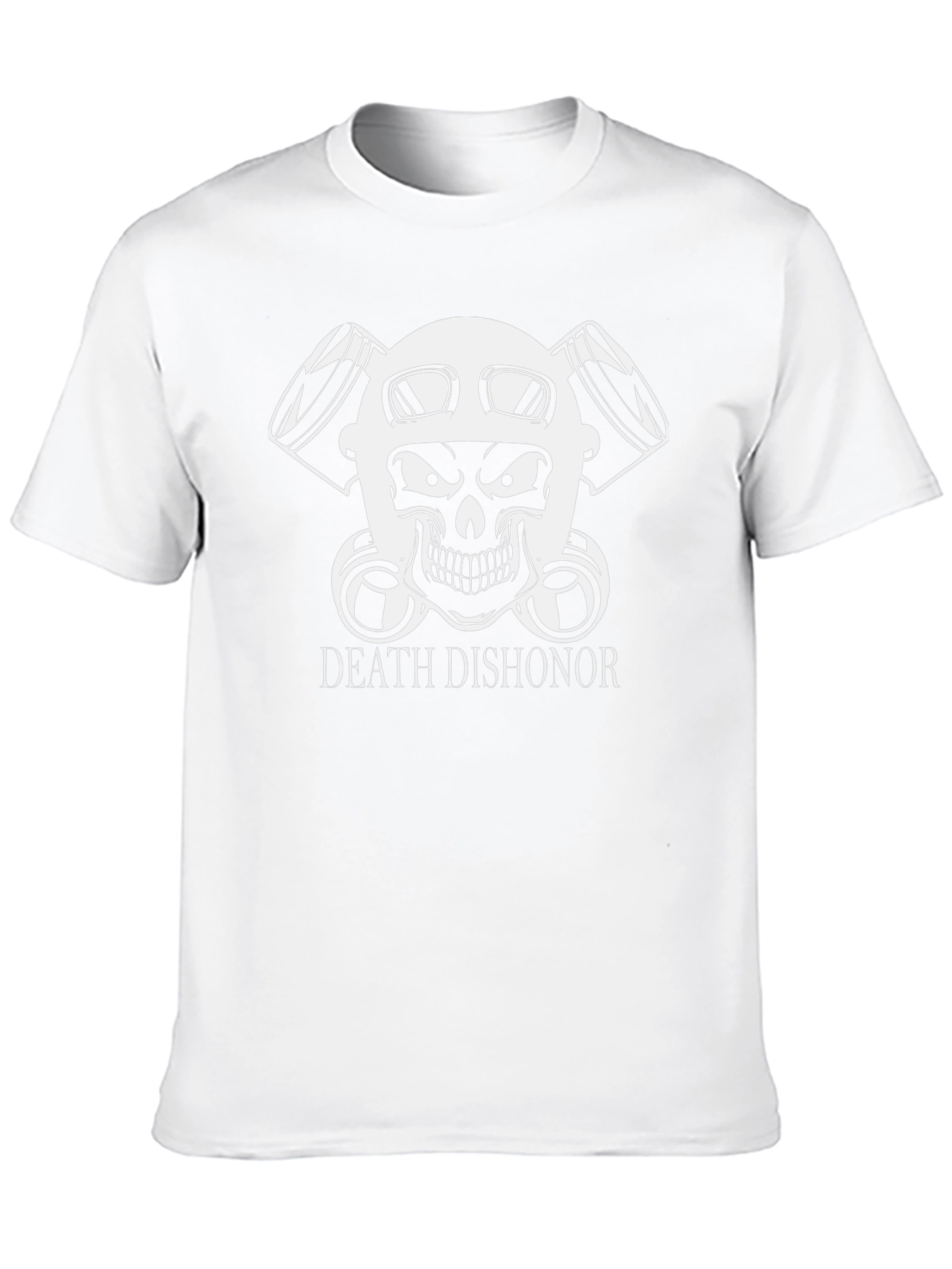 Death Dishonor Skull Graphic Black T-Shirt