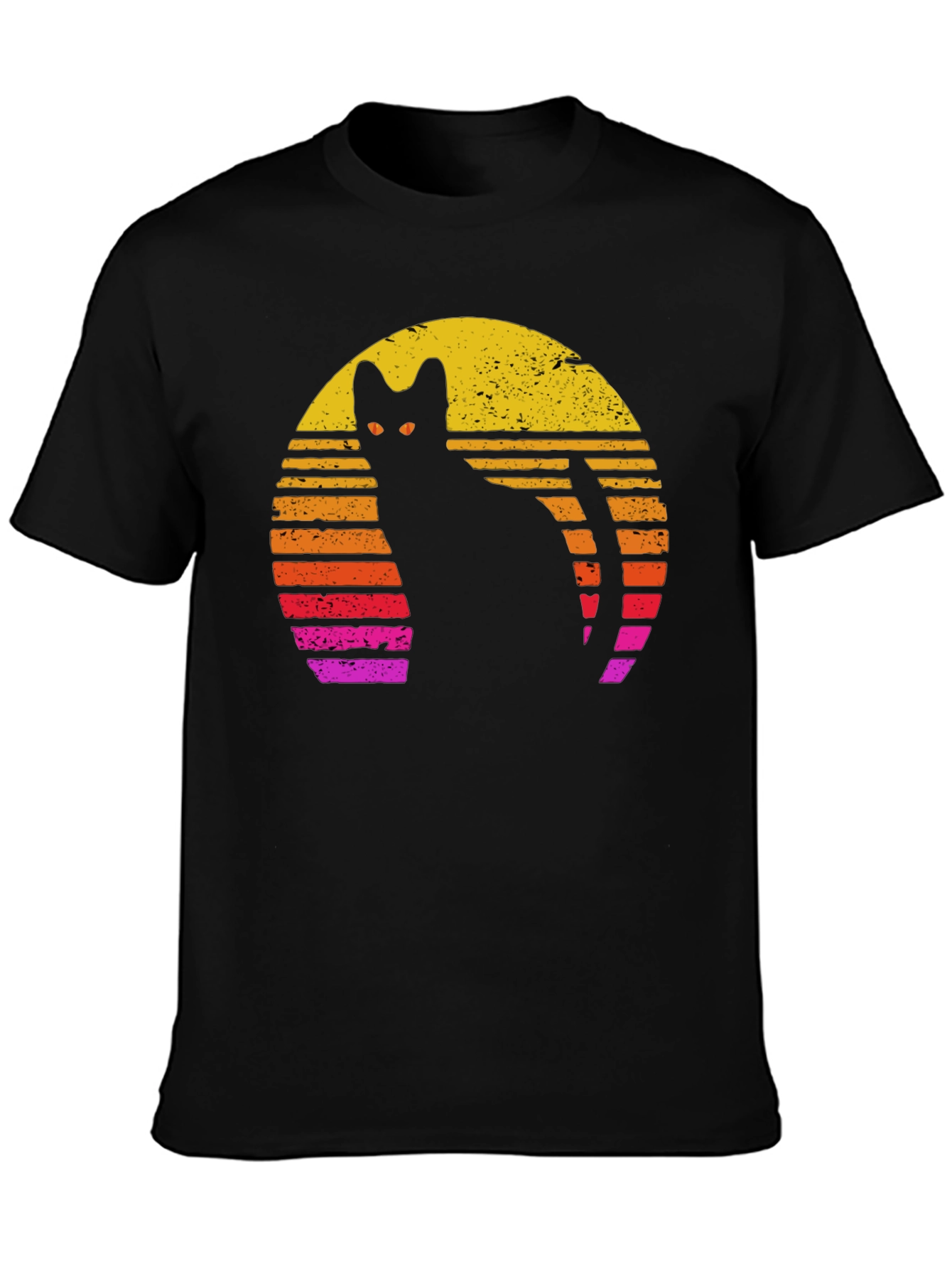 Retro Cat Silhouette T-Shirt