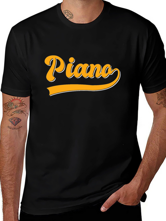 Piano Retro Style Graphic T-Shirt