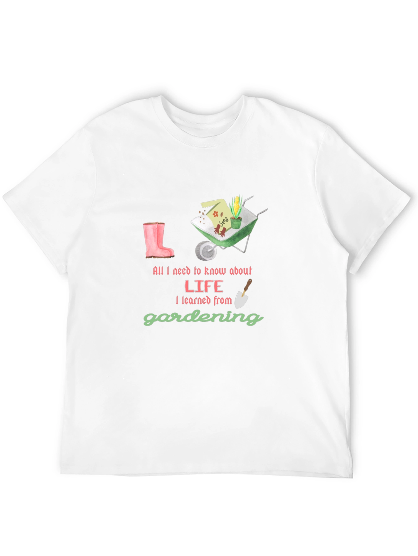Gardening Life T-Shirt - Black Cotton Tee