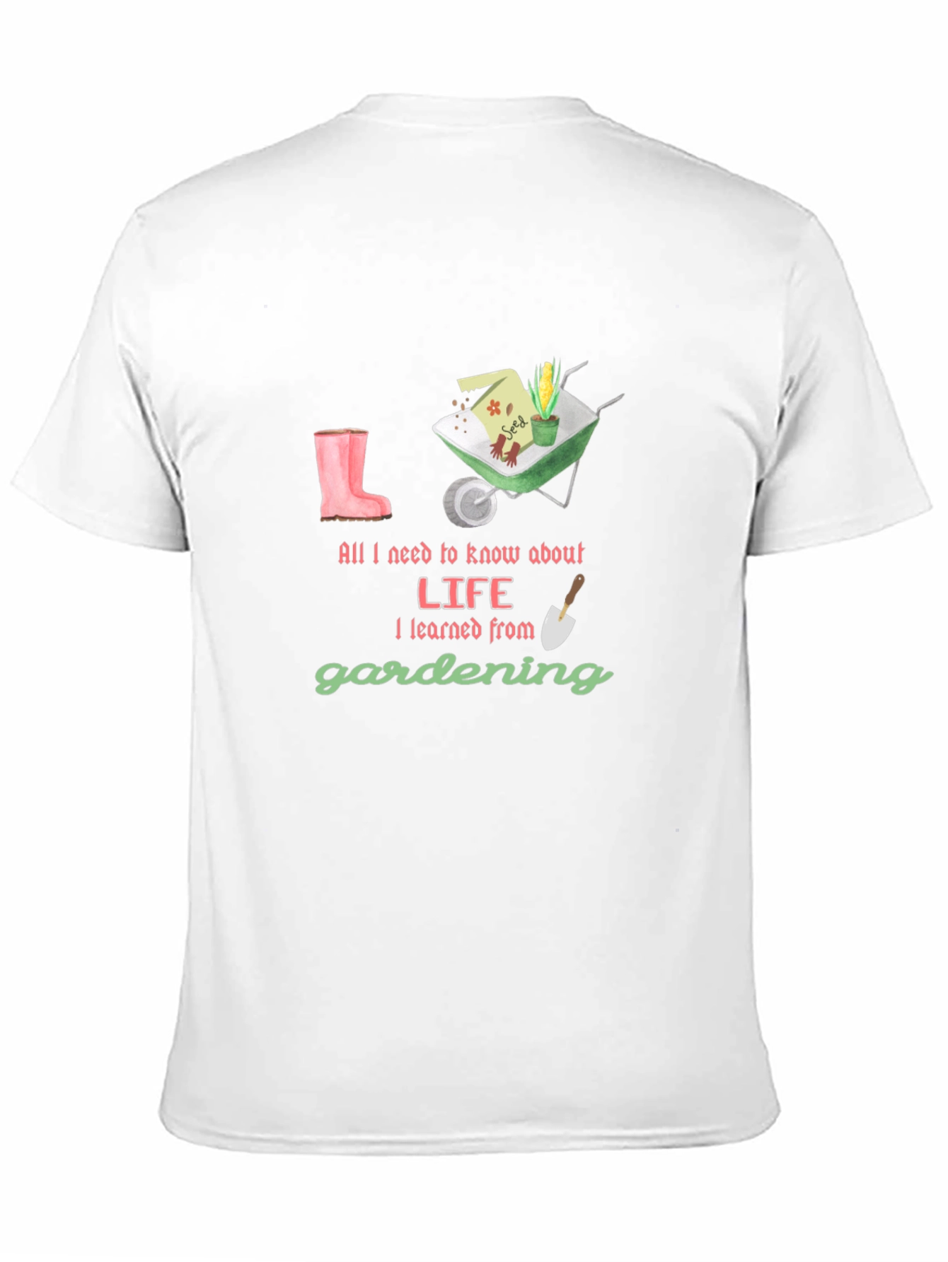 Gardening Life T-Shirt - Black Cotton Tee