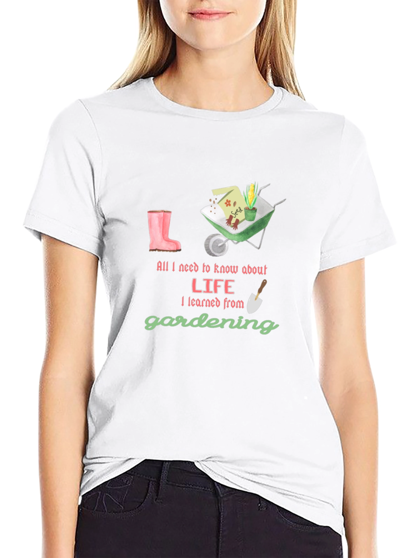 Gardening Life T-Shirt - Black Cotton Tee