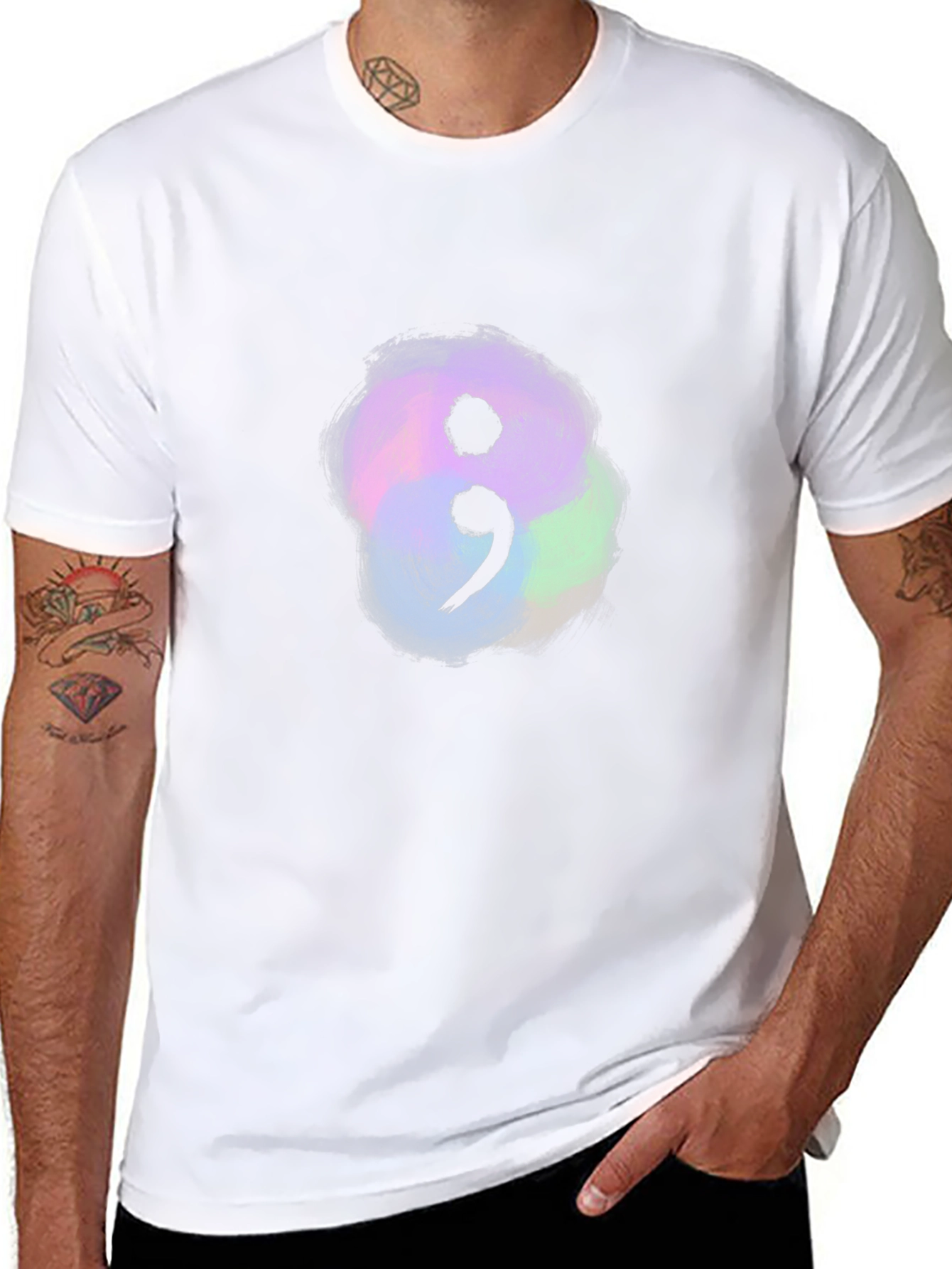 Semicolon Mental Health Awareness T-Shirt