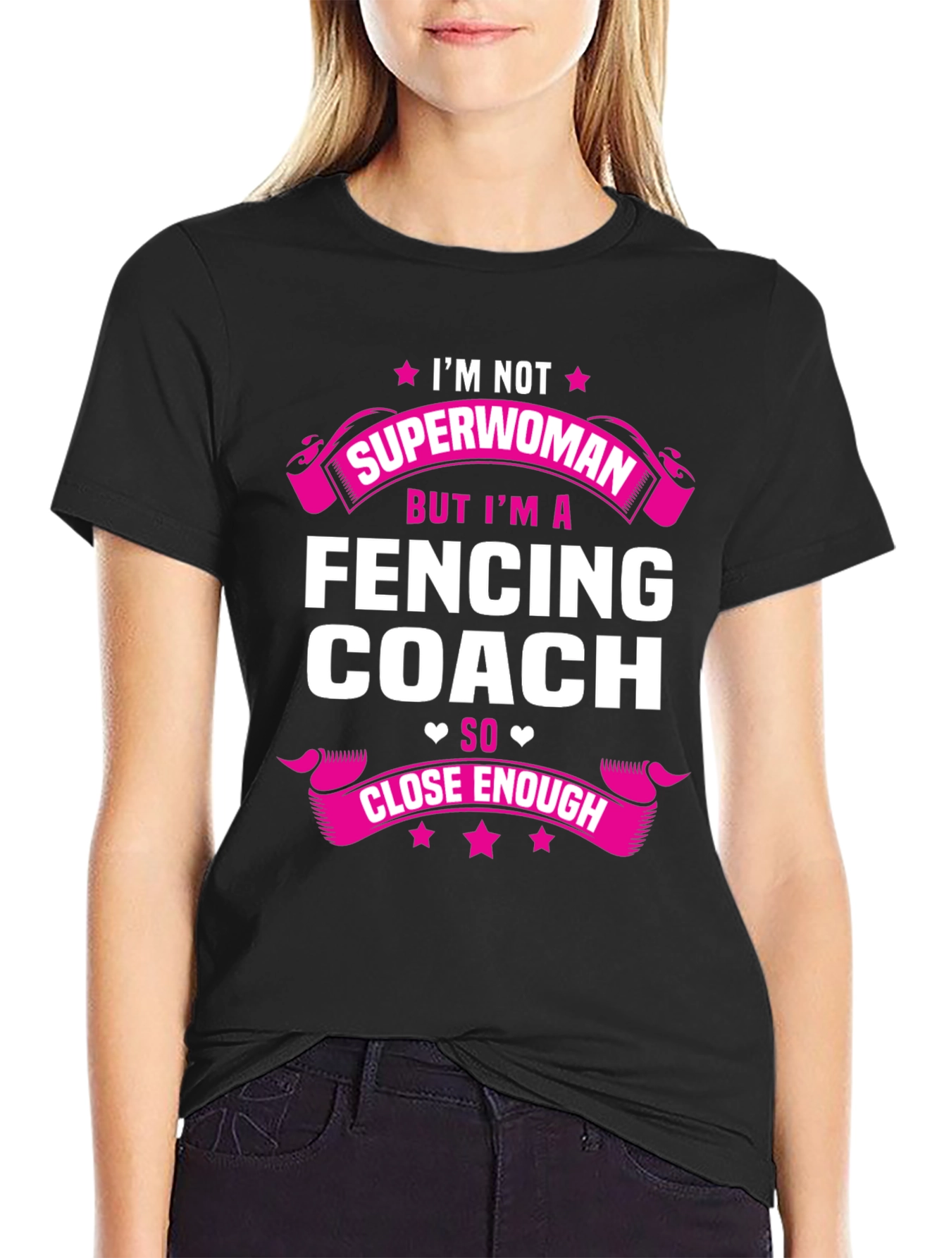 Fencing Coach T-Shirt - Superwoman Gift