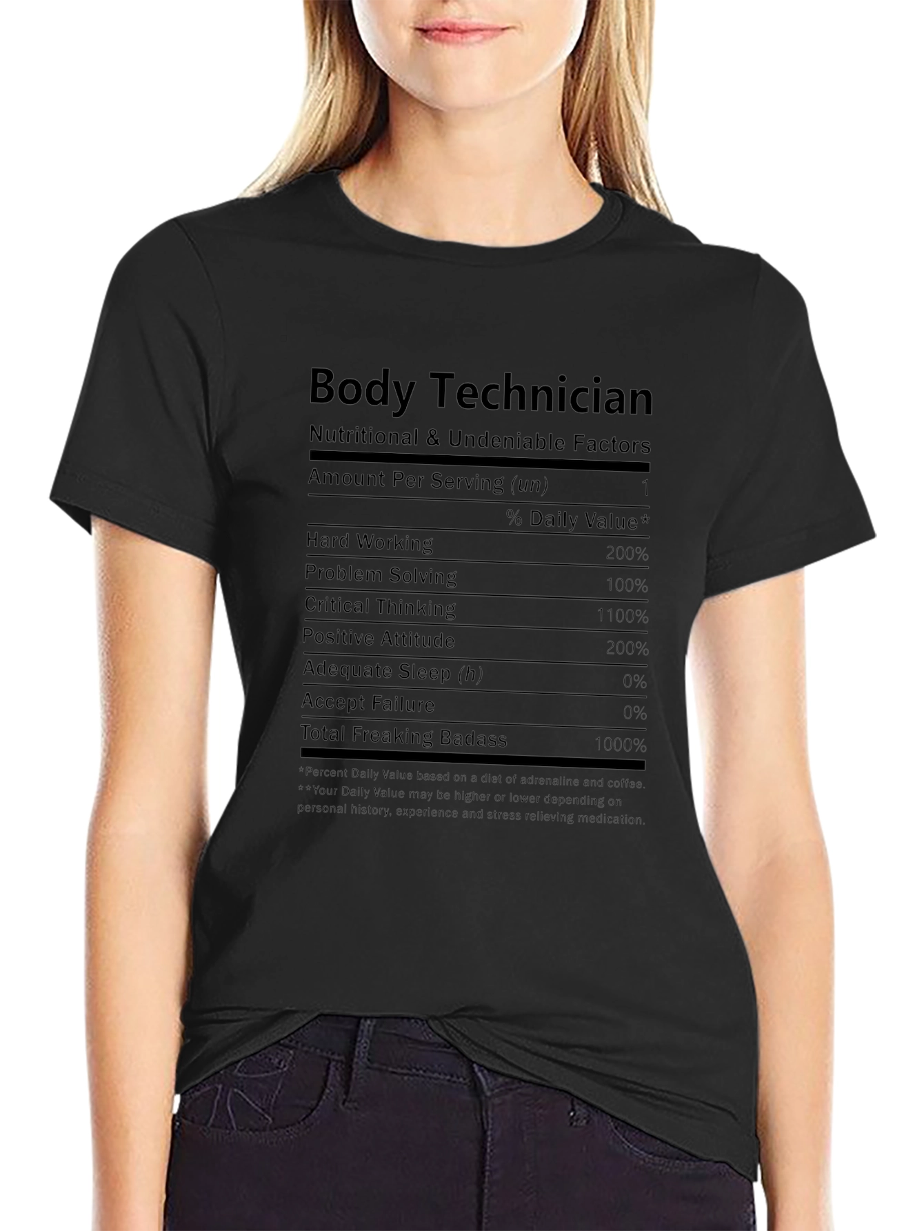 Body Technician Nutrition Facts T-Shirt