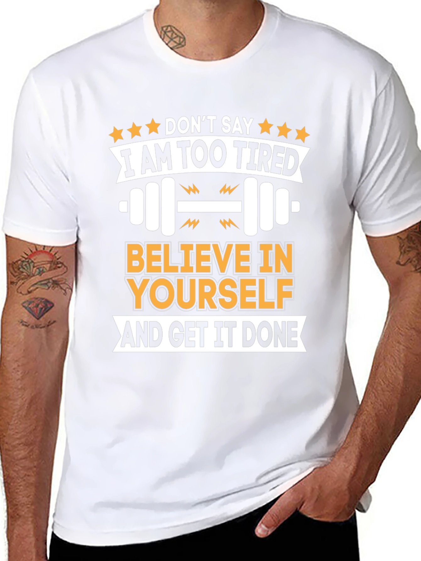 Motivational Gym T-Shirt - Believe in Yourself