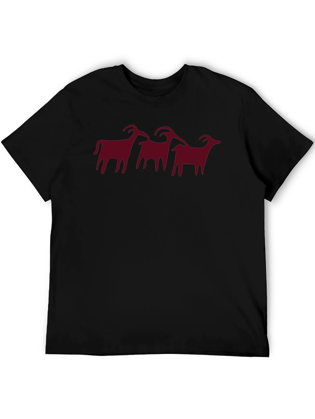 Cave Painting Graphic T-Shirt - Black