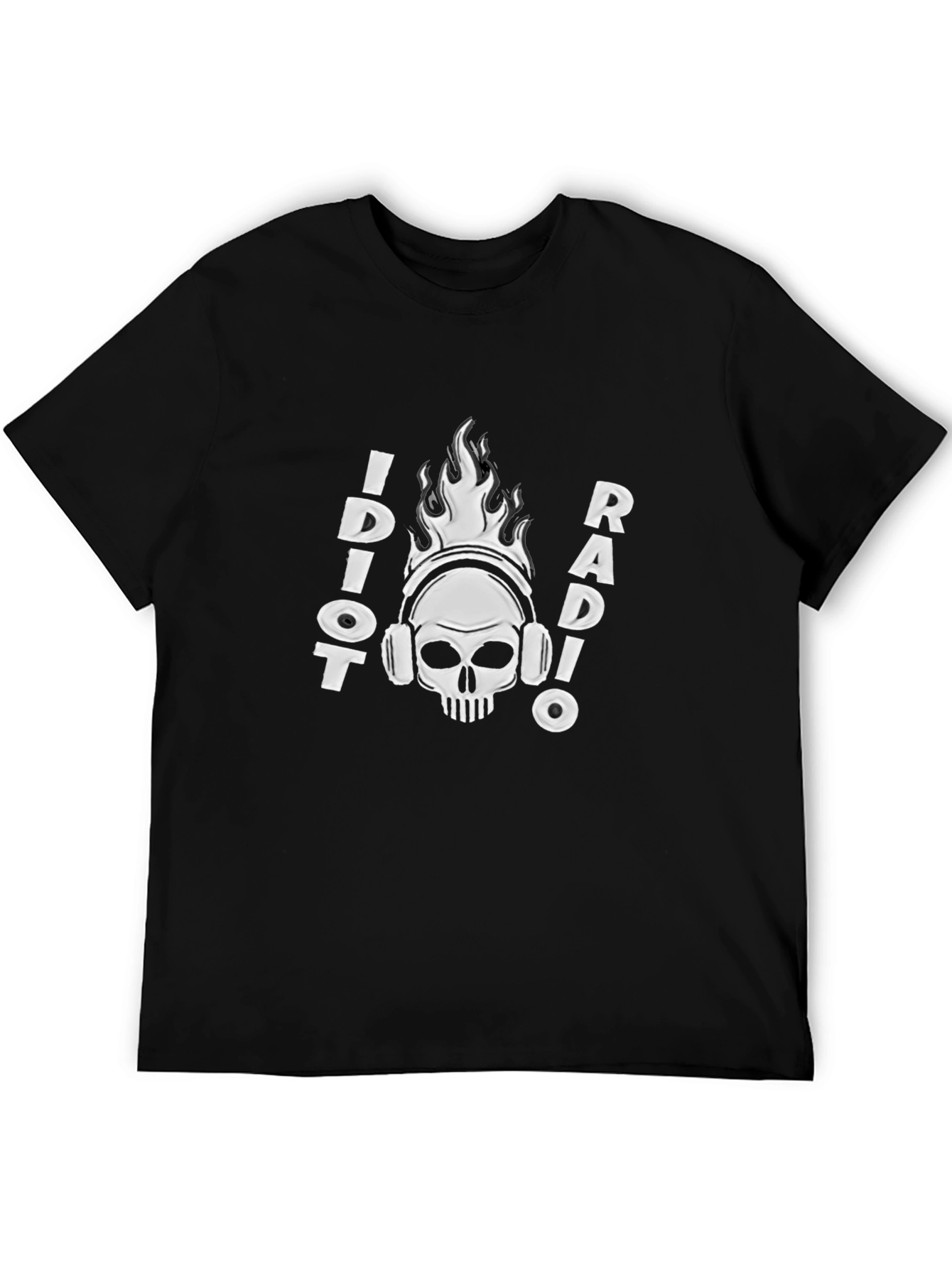 Idiot Radio Graphic Tee - Black Cotton T-Shirt