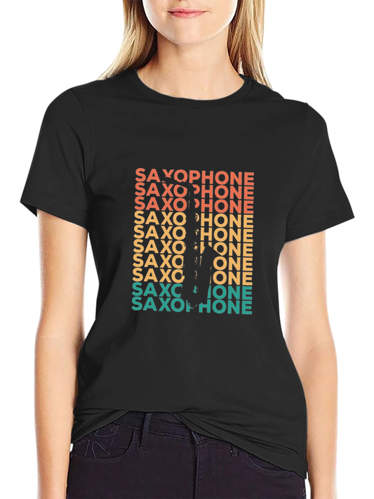 Retro Saxophone Player Graphic Tee